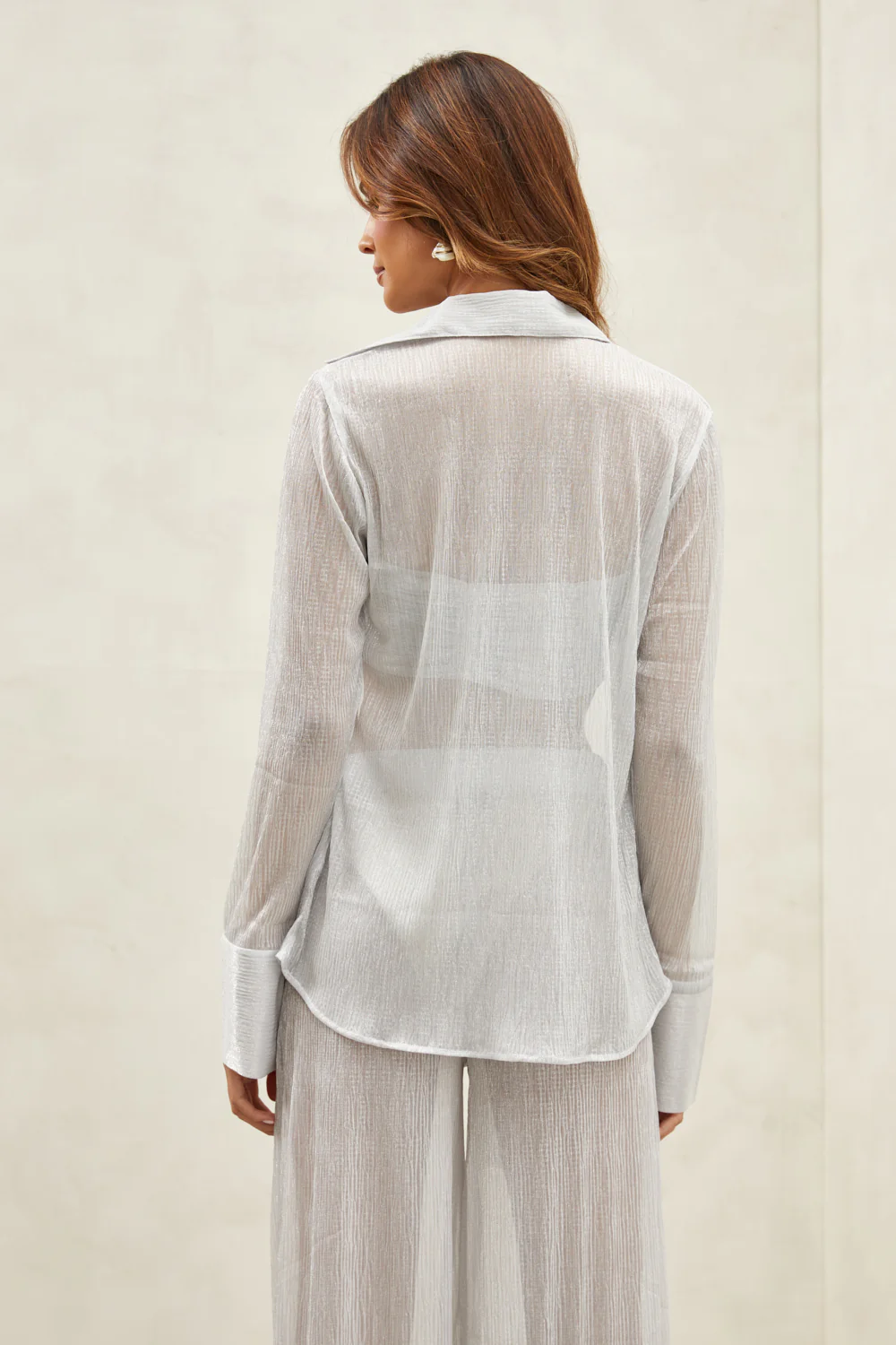 Lux Oversized Shirt Silver - Mc Mu