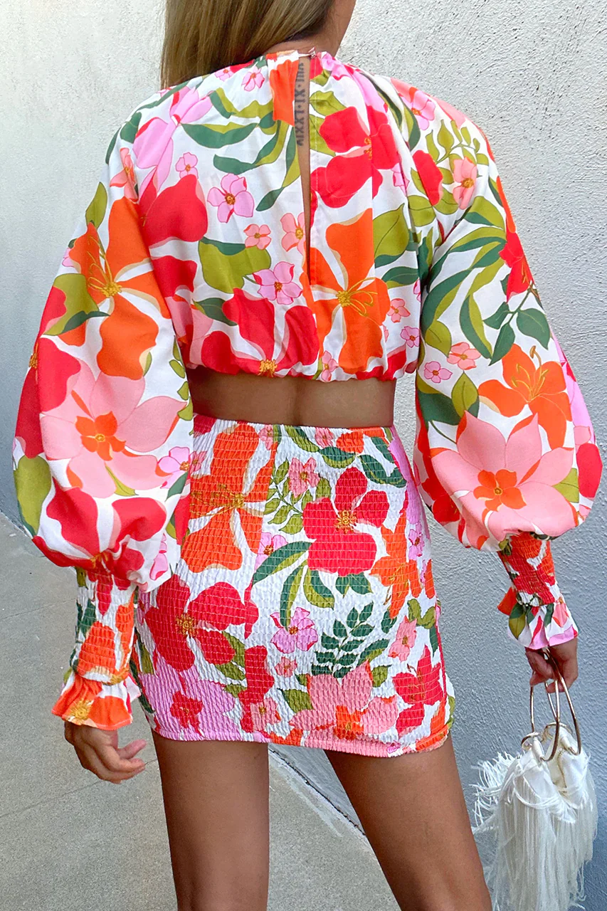 Nelda Skirt Floral Multi - Mc Mu