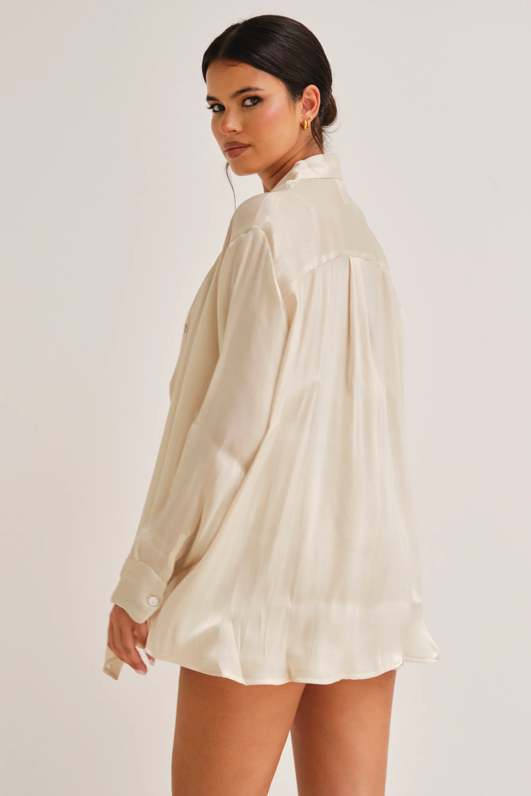 Zura Shimmer Shirt Olive - Mc Mu