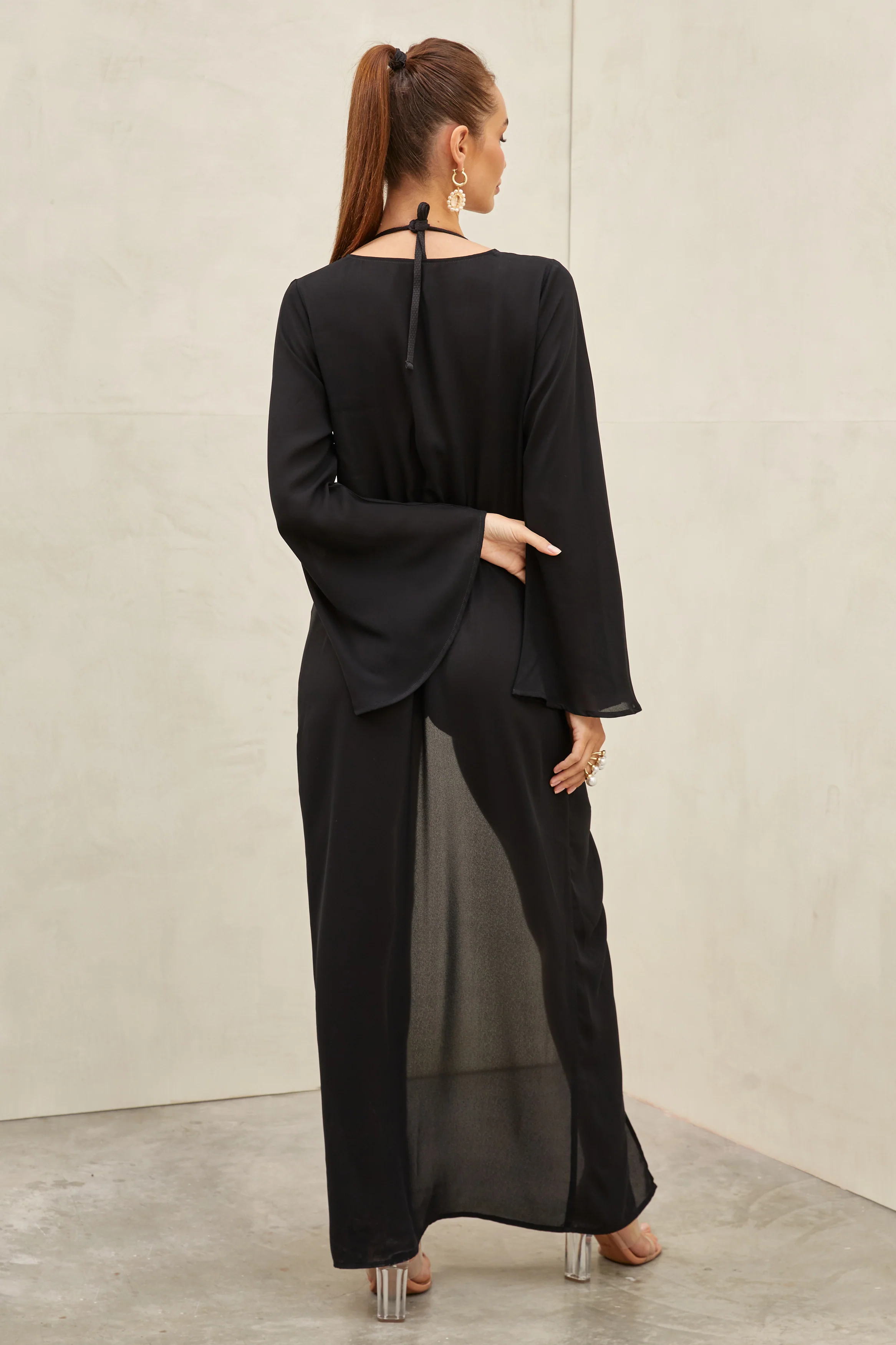 Kia Maxi Kaftan Black - Mc Mu