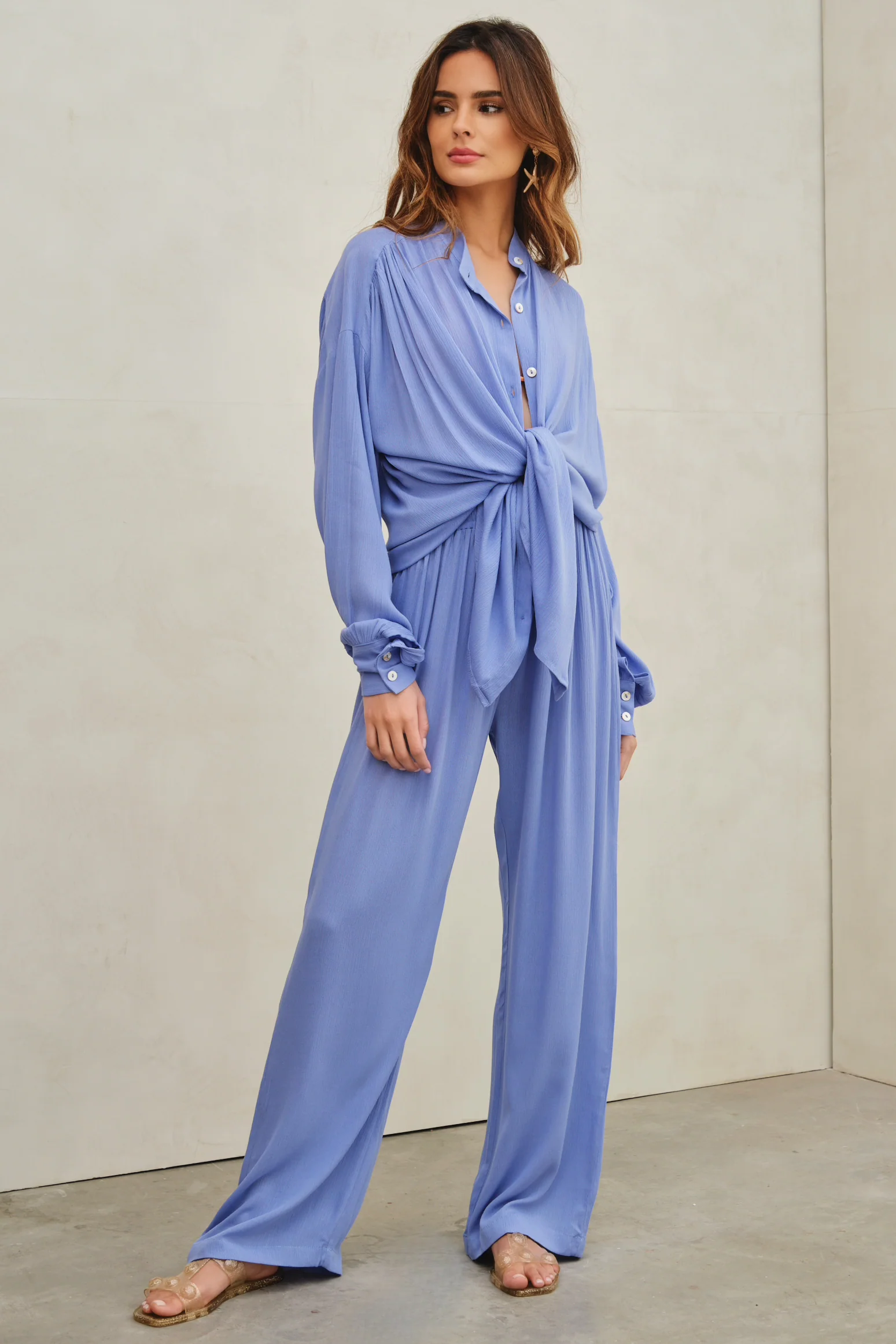 Tempus Beach Shirt Blue - Mc Mu