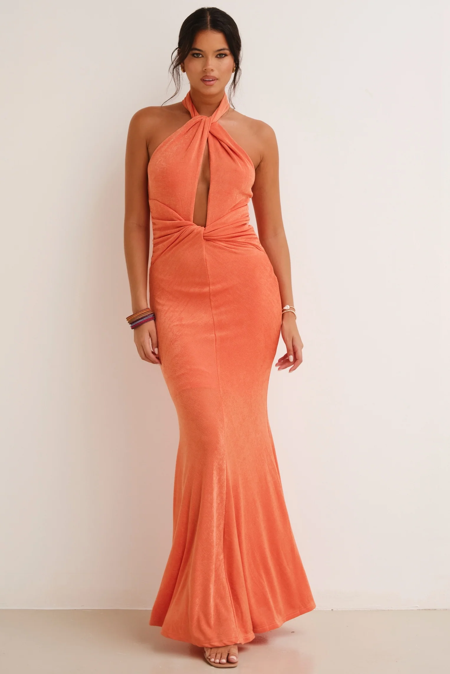 Malibu Maxi Dress Orange - Mc Mu