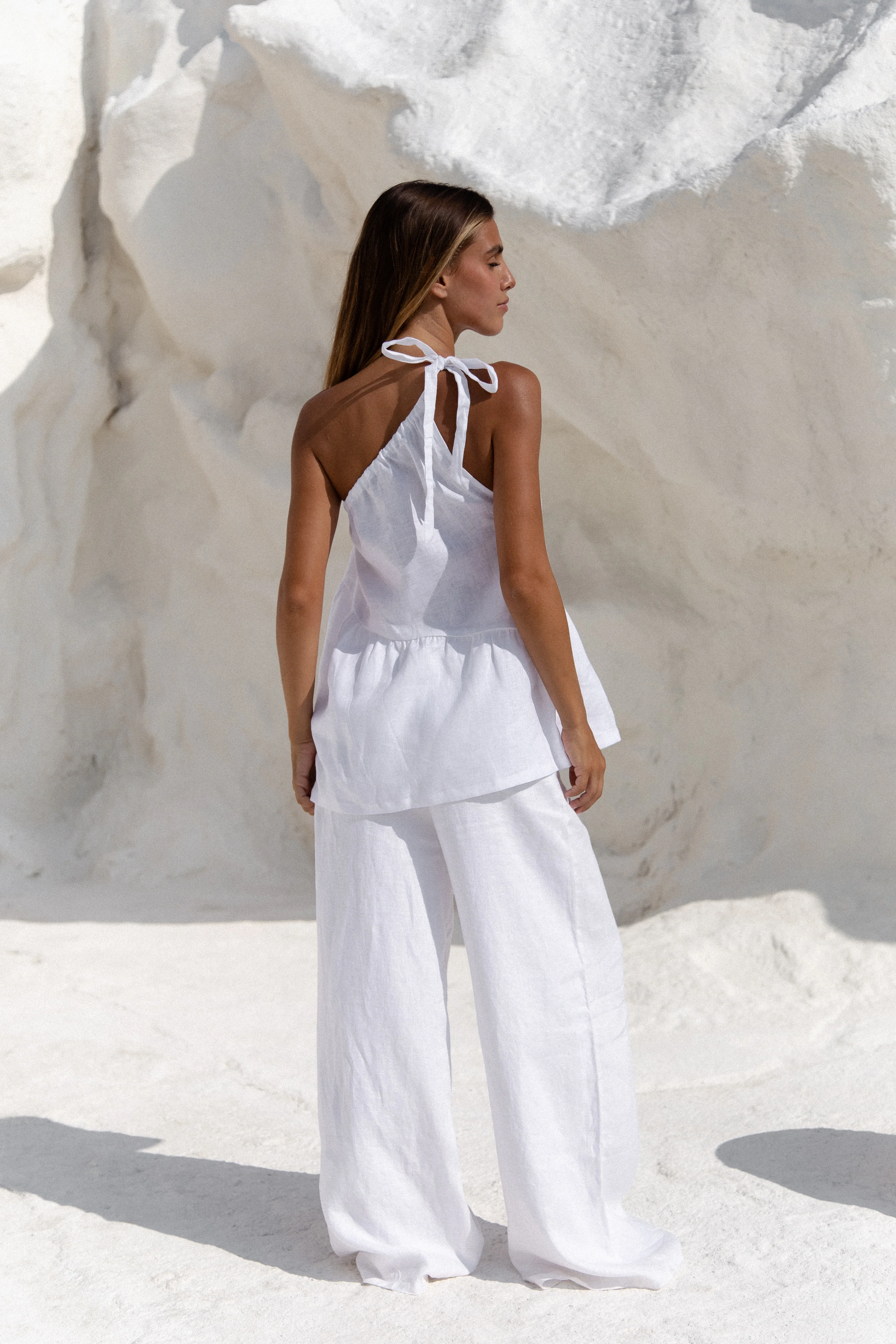 Bianca One Shoulder Top White - Mc Mu