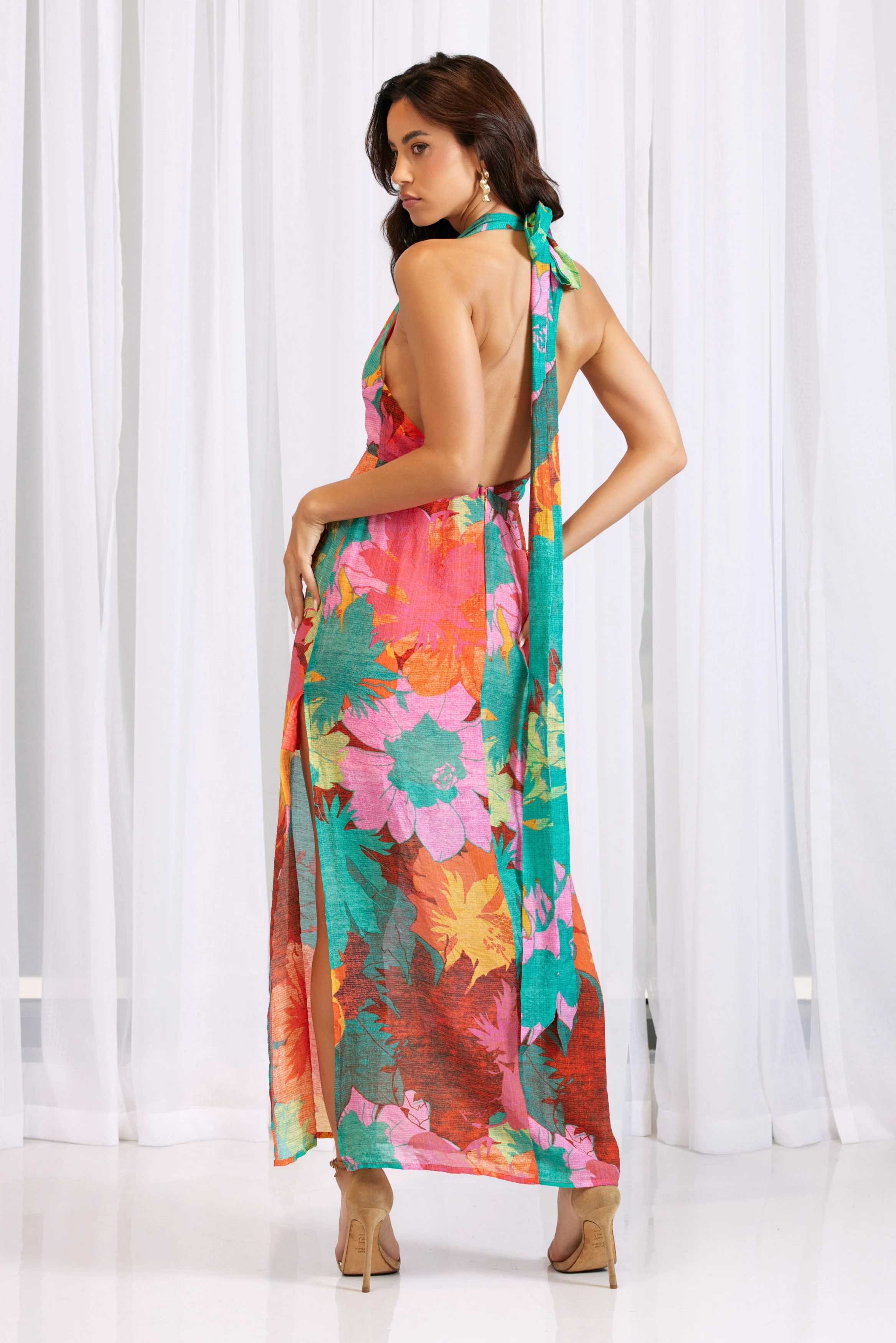 Dayana Halterneck Midi Dress - Mc Mu