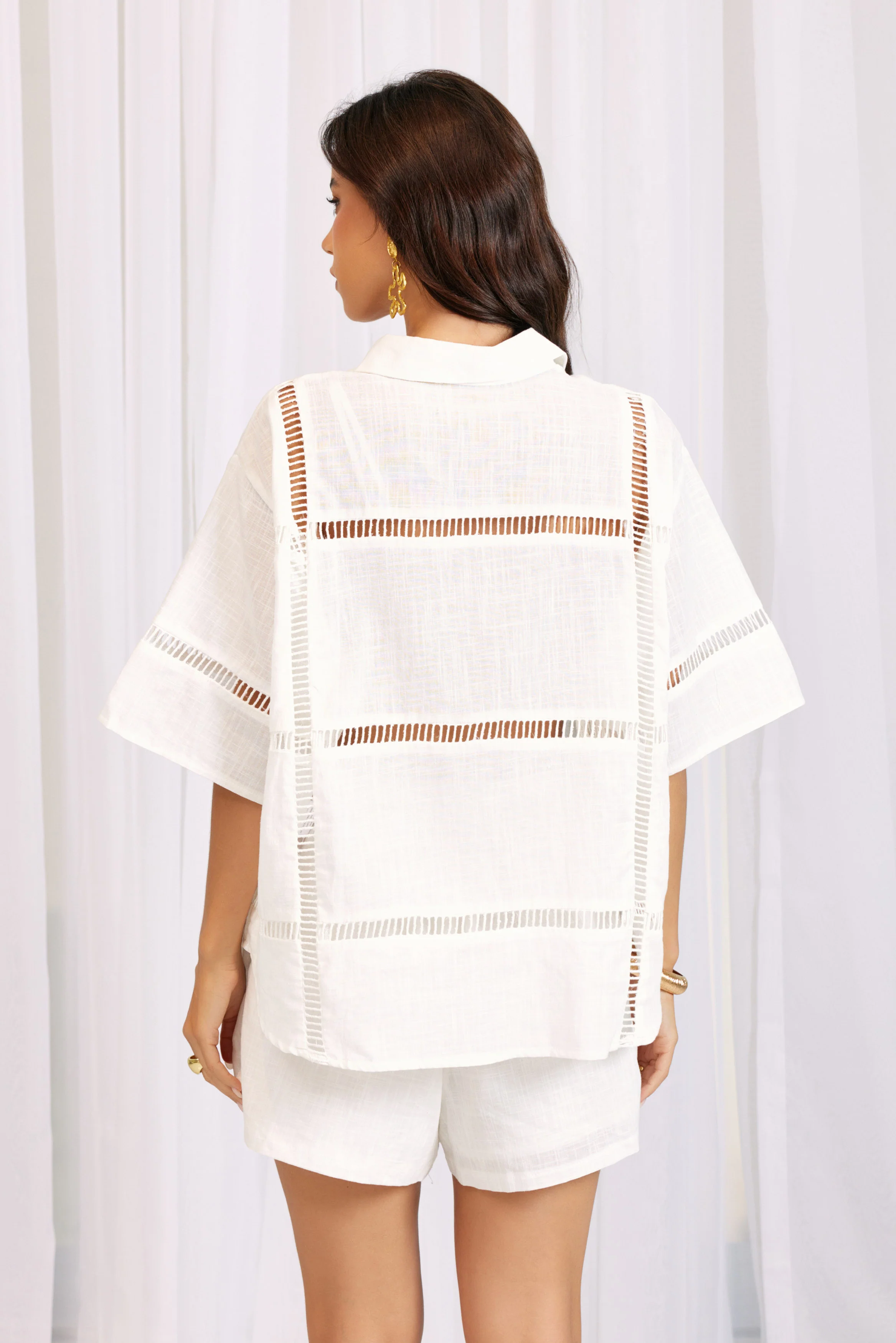 Astra Top & Shorts Co-ord white - Mc Mu