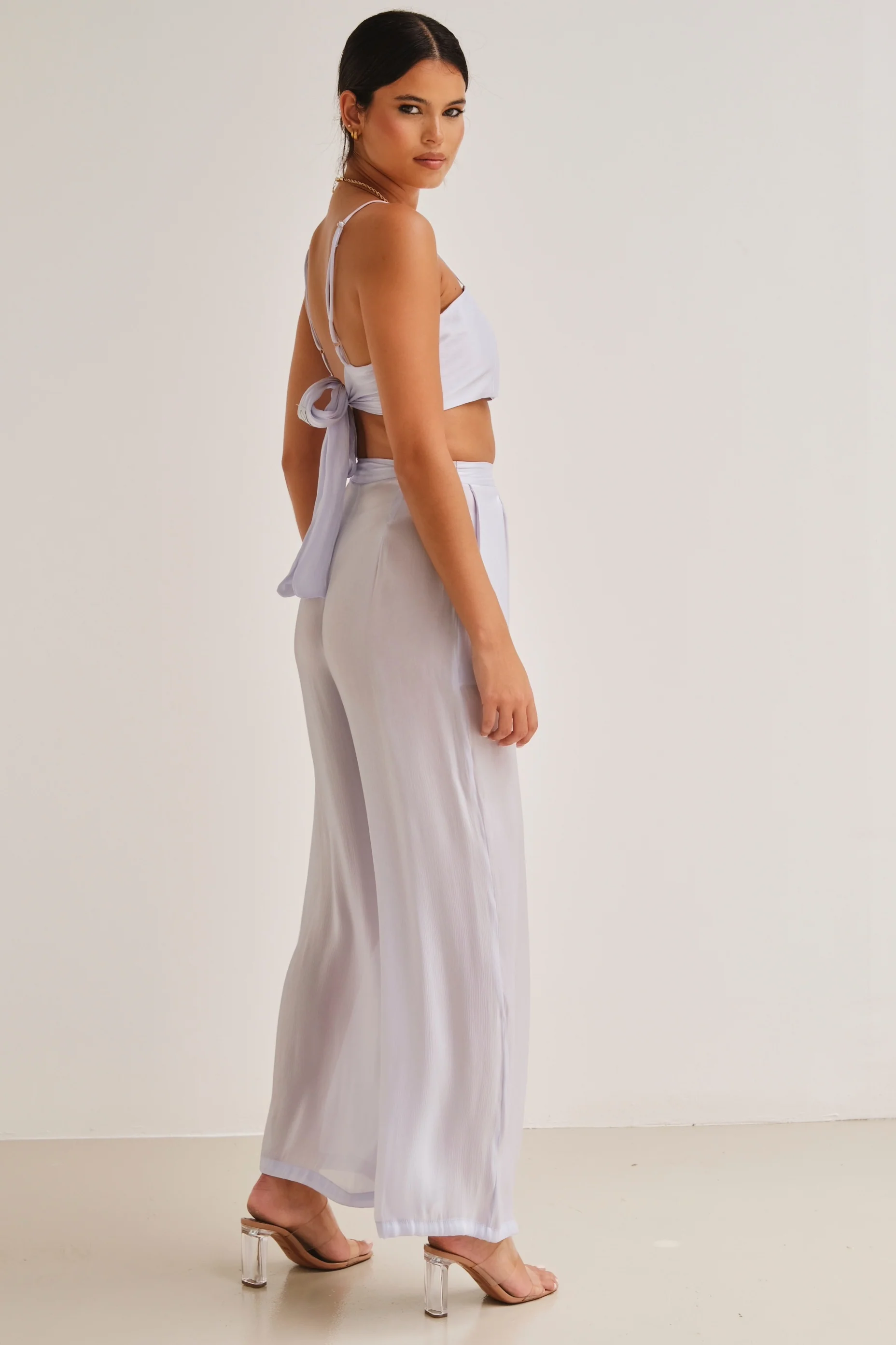 Zura Shimmer Crop Top Lilac - Mc Mu