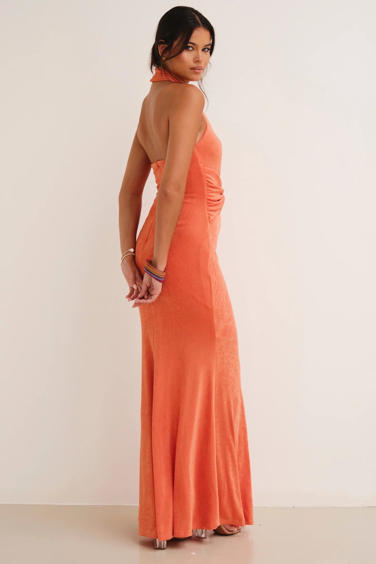 Malibu Maxi Dress Orange - Mc Mu