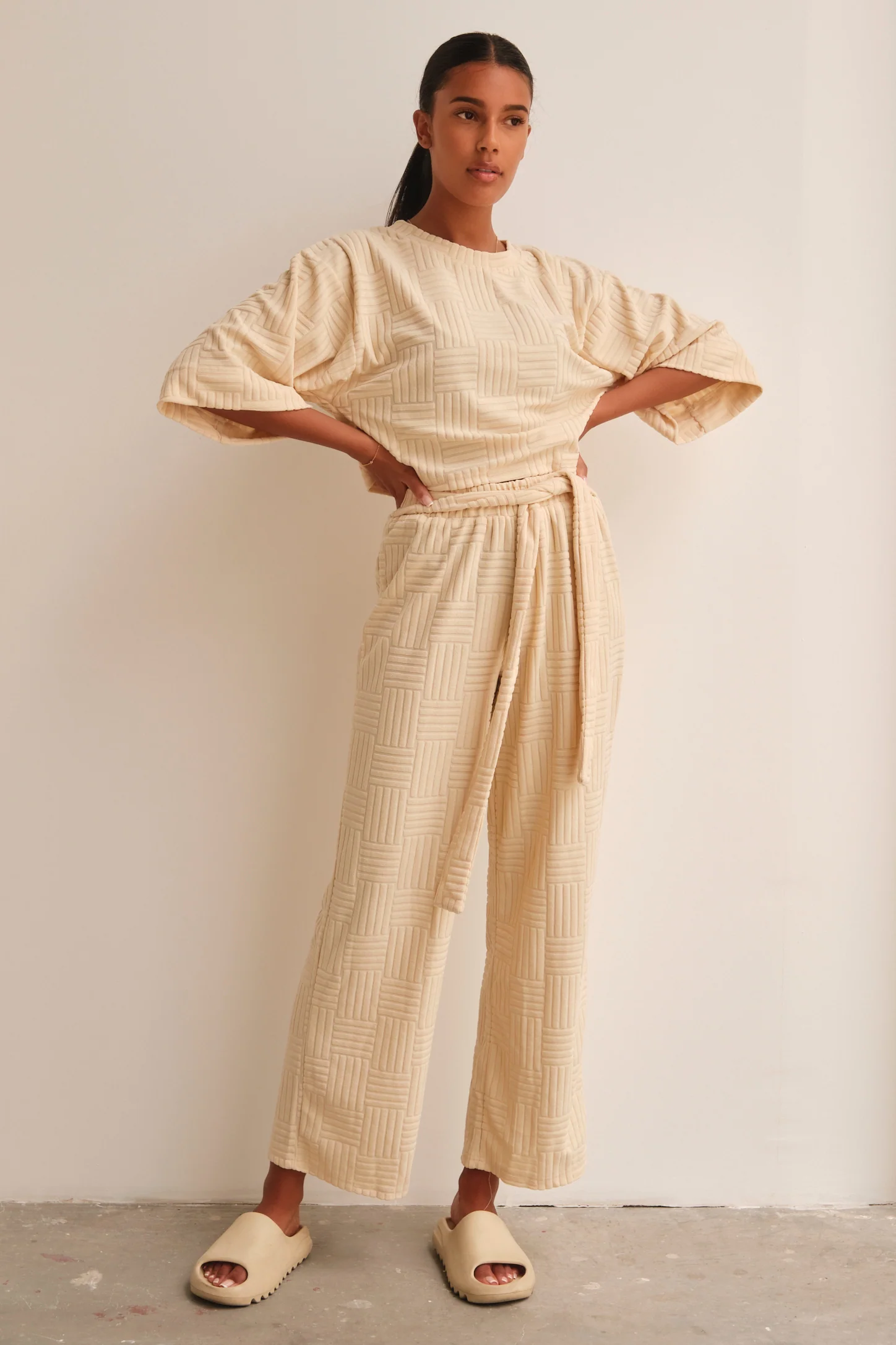 Aeko Towelling Co-ord Beige - Mc Mu