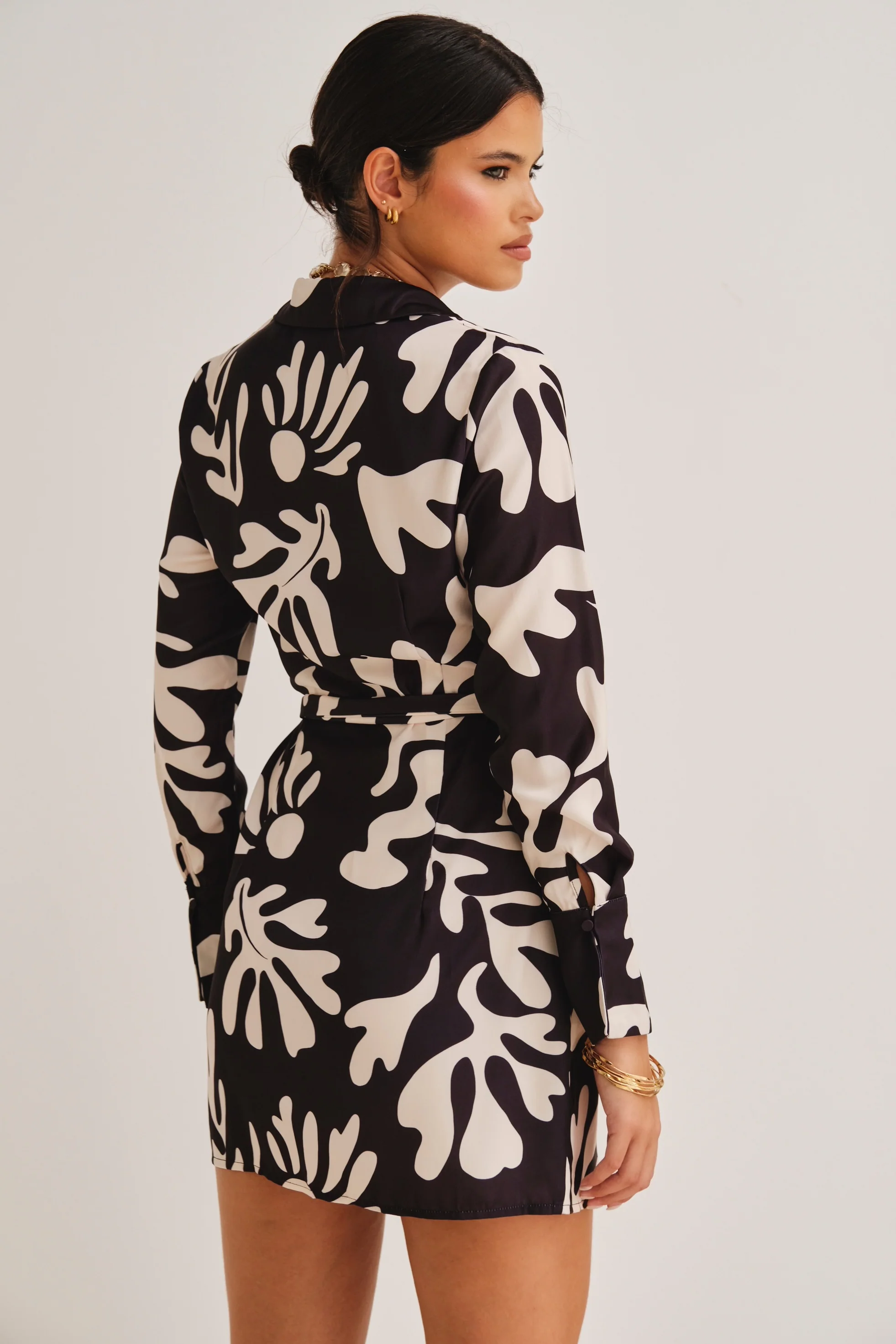 Hattie Wrap Dress Black/Sand - Mc Mu