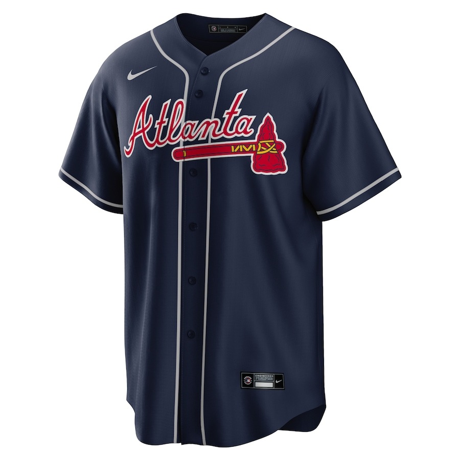 Men's Atlanta Braves Ronald Acuna Jr. Nike Navy Alternate Replica Player Name Jersey - Mc Mu