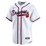 Men's Atlanta Braves Chipper Jones Nike White Home Limited Player Jersey - Mc Mu