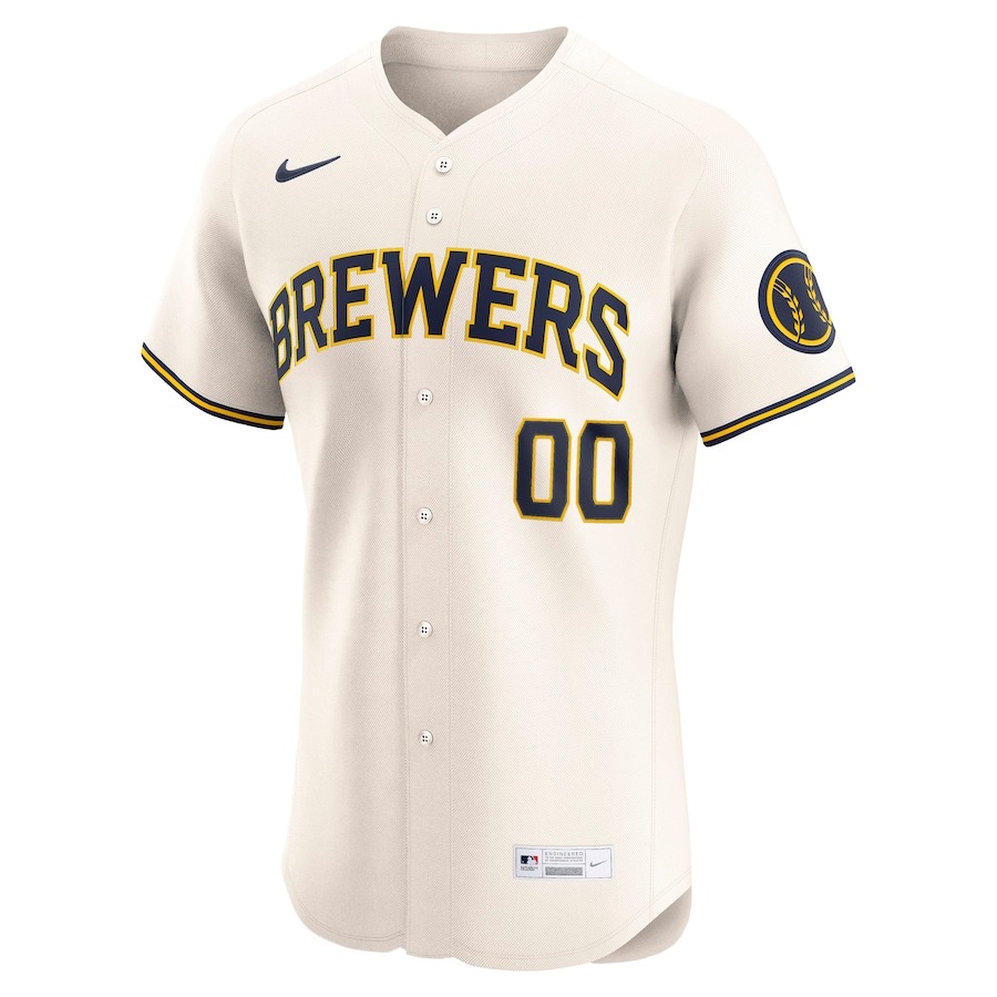 Youth Milwaukee Brewers Nike Cream Home Limited Custom Jersey - Mc Mu