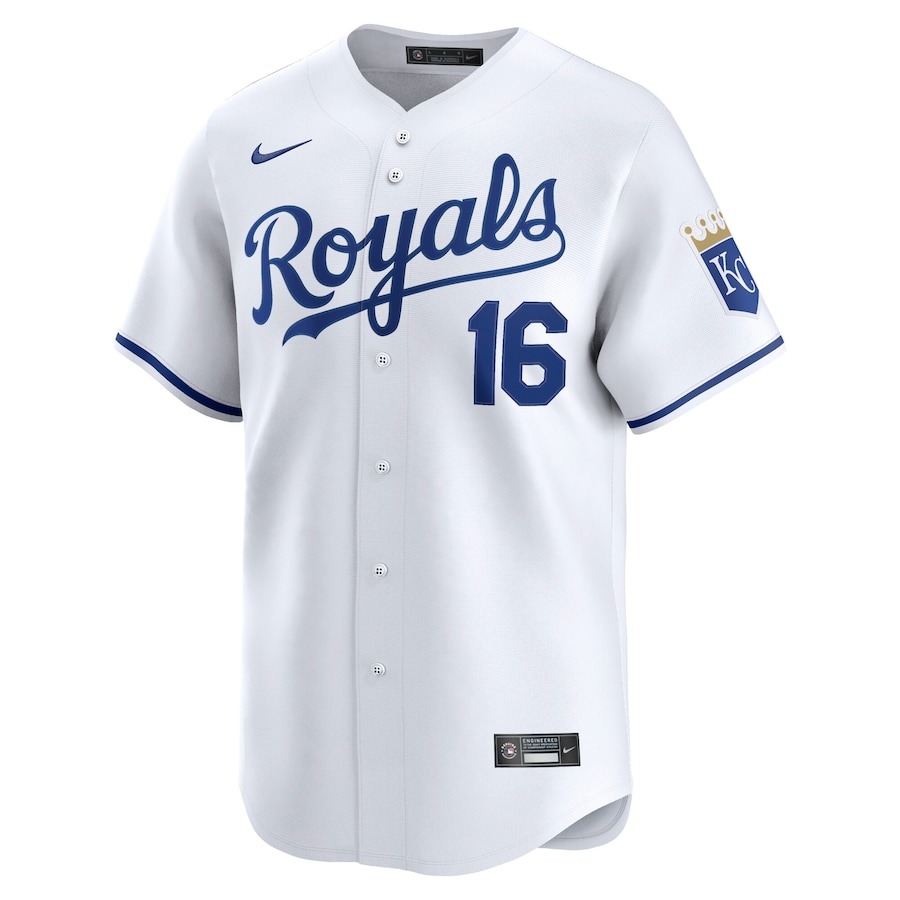 Men's Kansas City Royals Bo Jackson Nike White Home Limited Player Jersey - Mc Mu