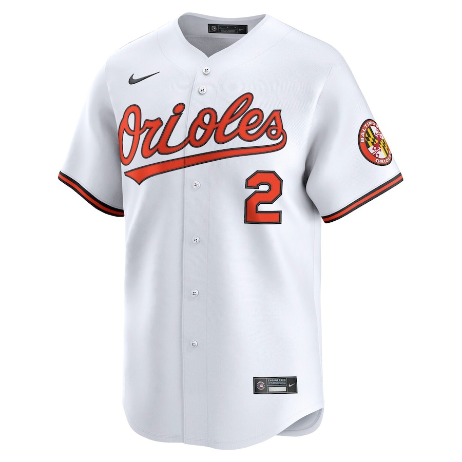Men's Baltimore Orioles Gunnar Henderson Nike White Home Limited Player Jersey - Mc Mu
