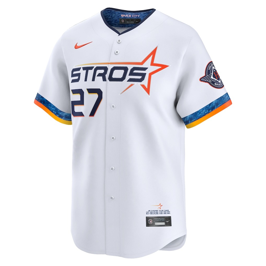 Men's Houston Astros Jose Altuve Nike White 2025 City Connect Limited Player Jersey - Mc Mu