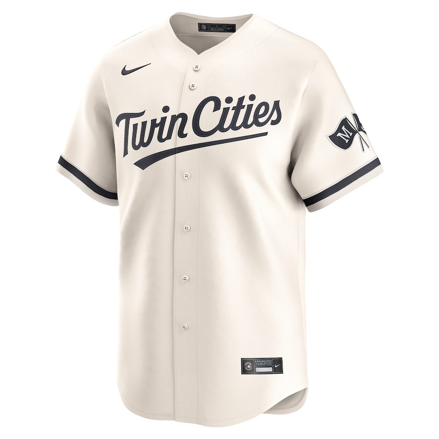 Men's Minnesota Twins  Nike Cream  Alternate Limited Custom Jersey - Mc Mu