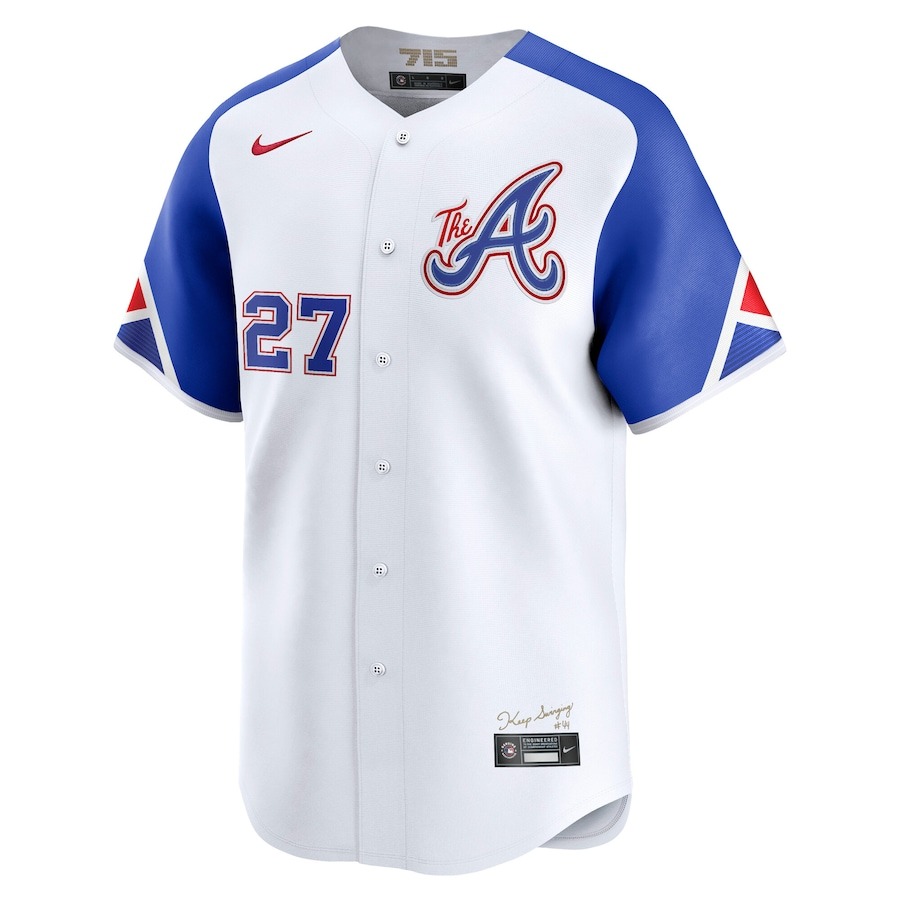 Men's Atlanta Braves Austin Riley Nike White City Connect Limited Player Jersey - Mc Mu