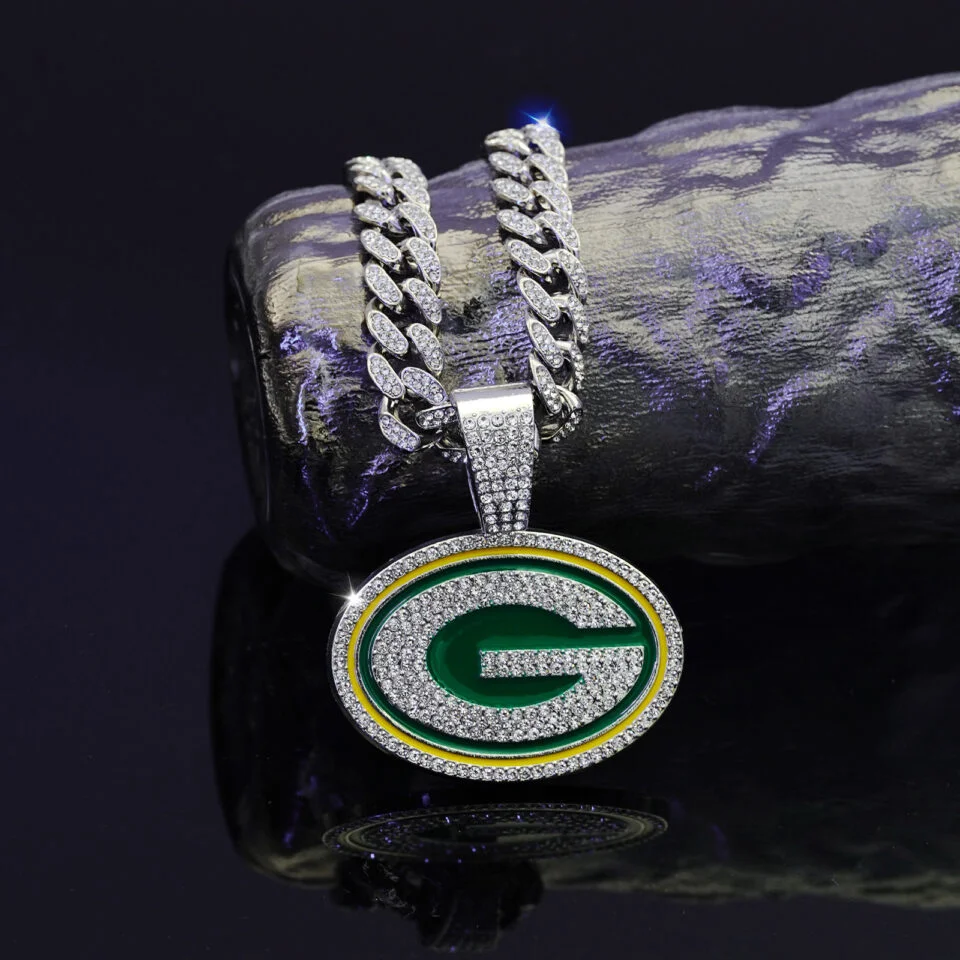 Green Bay Packers Football Necklace for Fans - Mc Mu