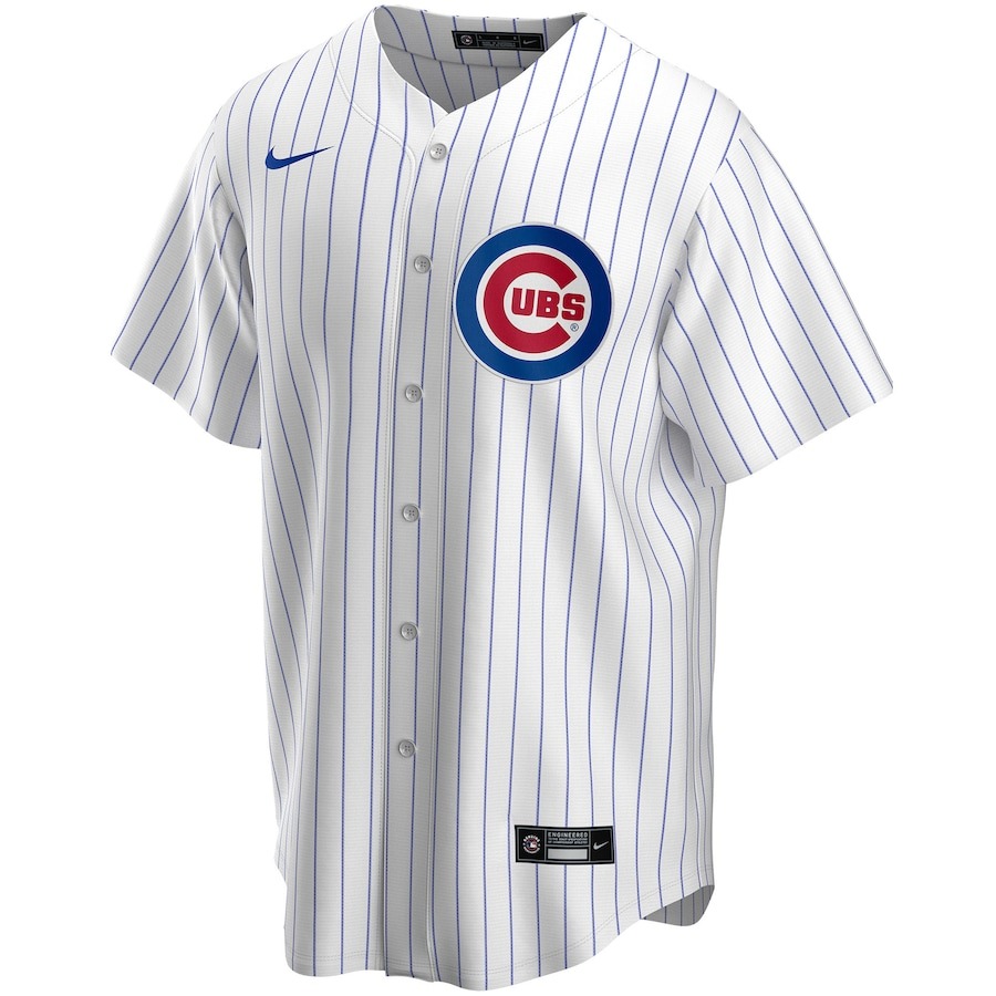 Men's Chicago Cubs Nike White Home Replica Custom Jersey - Mc Mu