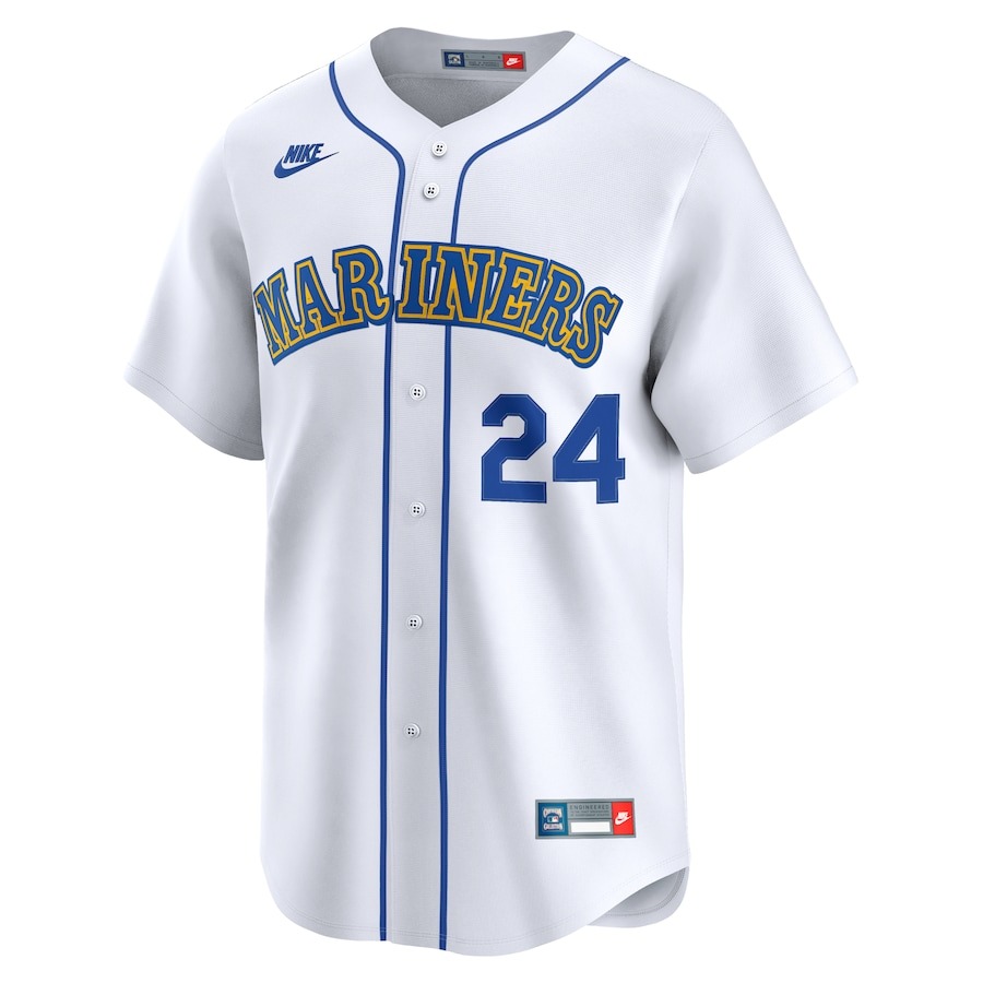Men's Seattle Mariners Ken Griffey Jr. Nike White Throwback Cooperstown Limited Jersey - Mc Mu