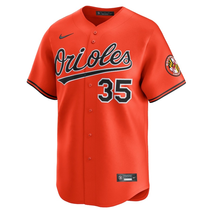 Men's Baltimore Orioles Adley Rutschman Nike Orange Alternate Limited Player Jersey - Mc Mu