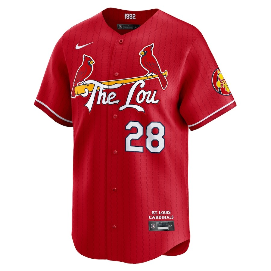 Men's St. Louis Cardinals Nolan Arenado Nike Red 2024 City Connect Limited Player Jersey - Mc Mu