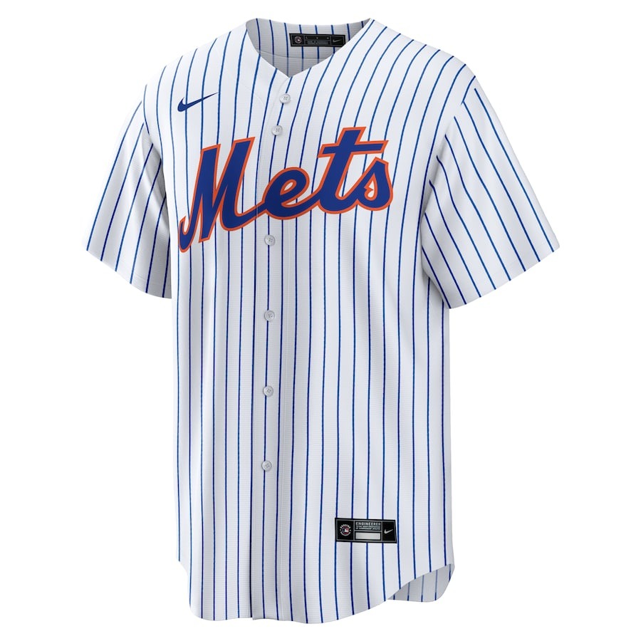 Men's New York Mets Nike White Home Replica Player Jersey - Mc Mu