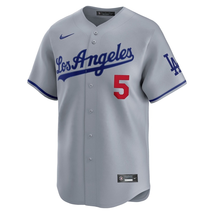 Men's Los Angeles Dodgers Freddie Freeman Nike Gray Alternate Elite Player Jersey - Mc Mu