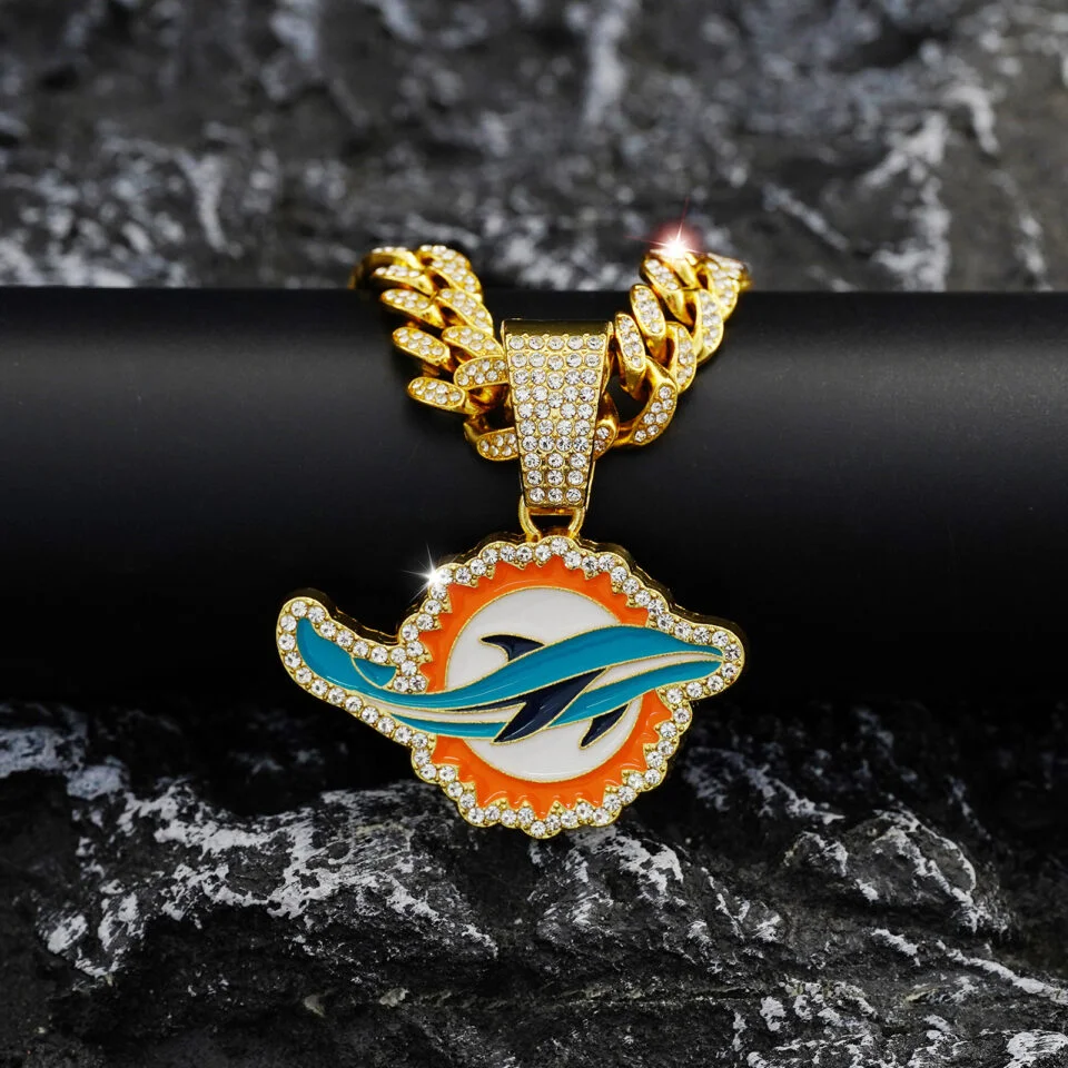 Miami Dolphins Football Necklace for Fans - Mc Mu