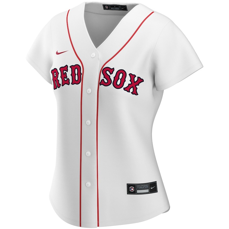 Women's Boston Red Sox Nike White Home Replica Custom Jersey - Mc Mu