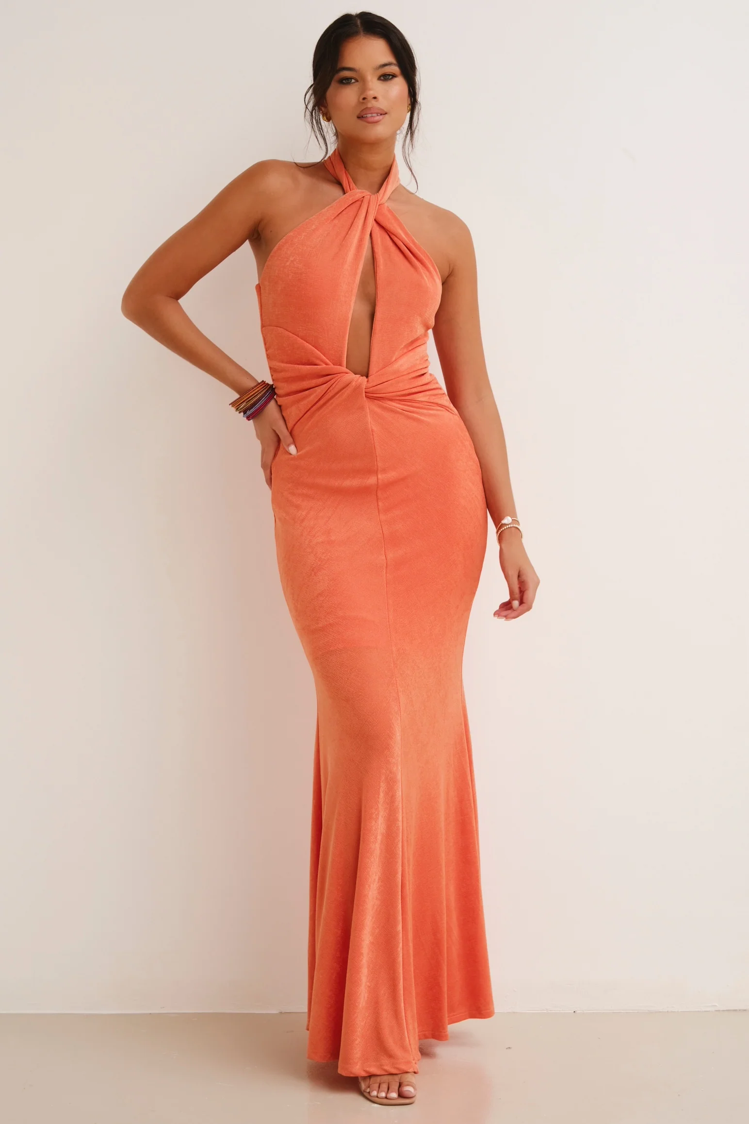 Malibu Maxi Dress Orange - Mc Mu