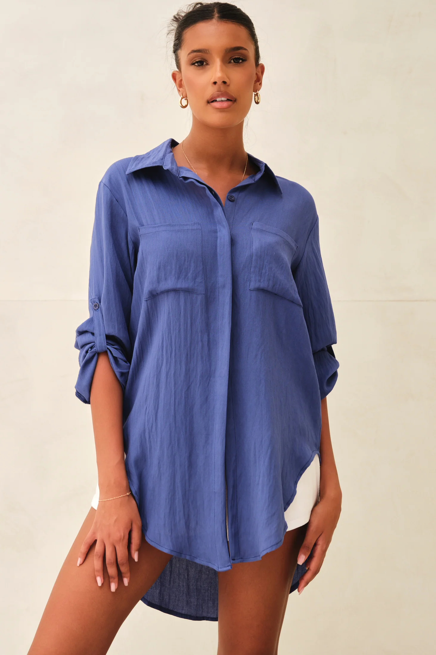 Azure Oversized Shirt Blue - Mc Mu