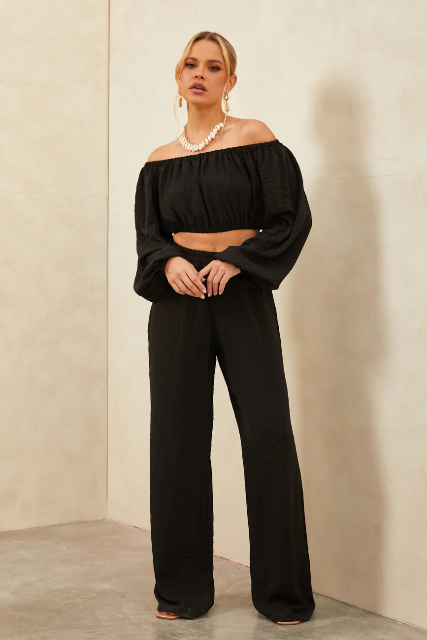 Cafe Sand Nassau Pants Black - Mc Mu