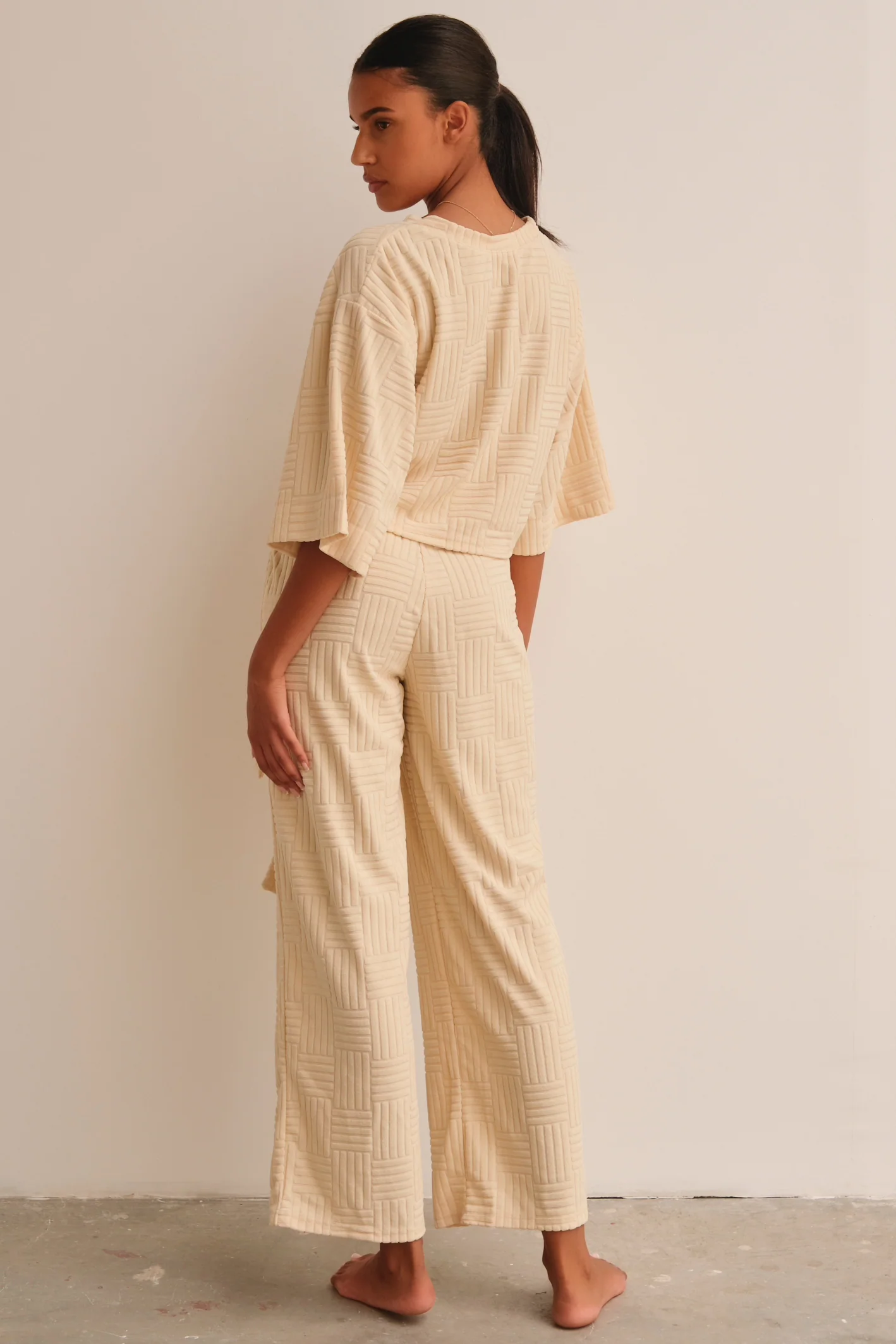 Aeko Towelling Co-ord Beige - Mc Mu