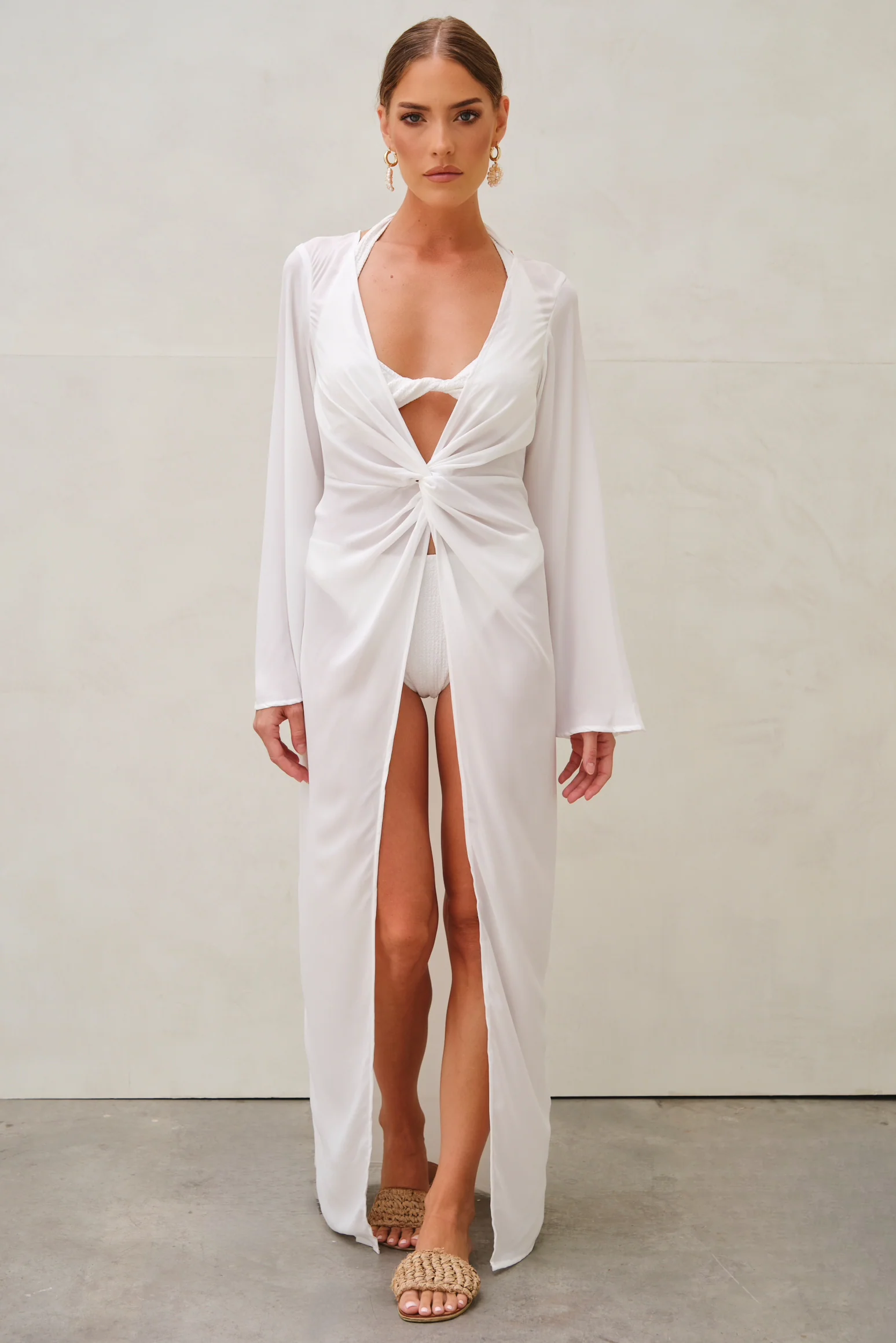 Kia Maxi Kaftan White - Mc Mu