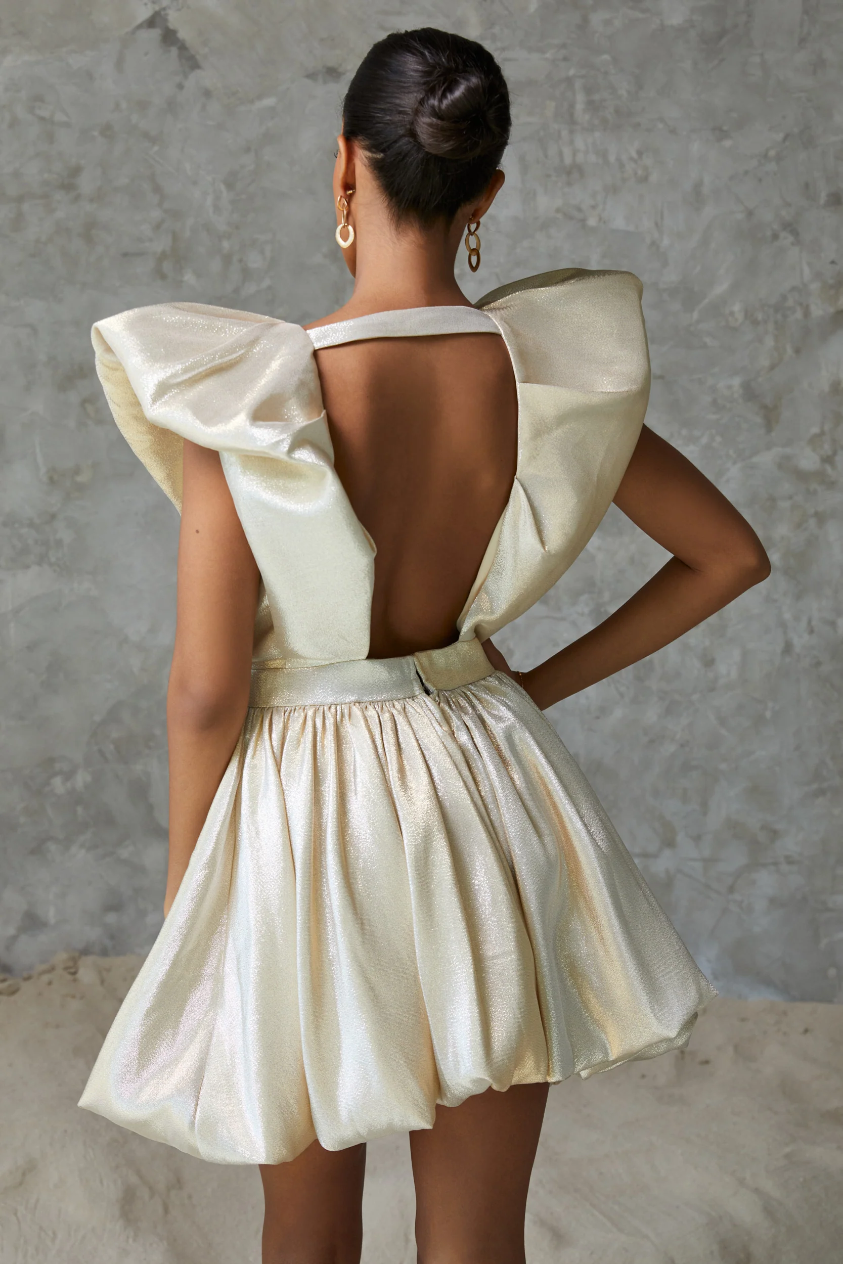 Adrienne Mini Dress Champagne - Mc Mu