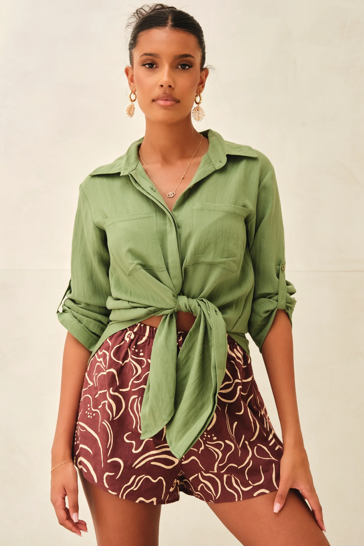 Azure Oversized Shirt Olive - Mc Mu