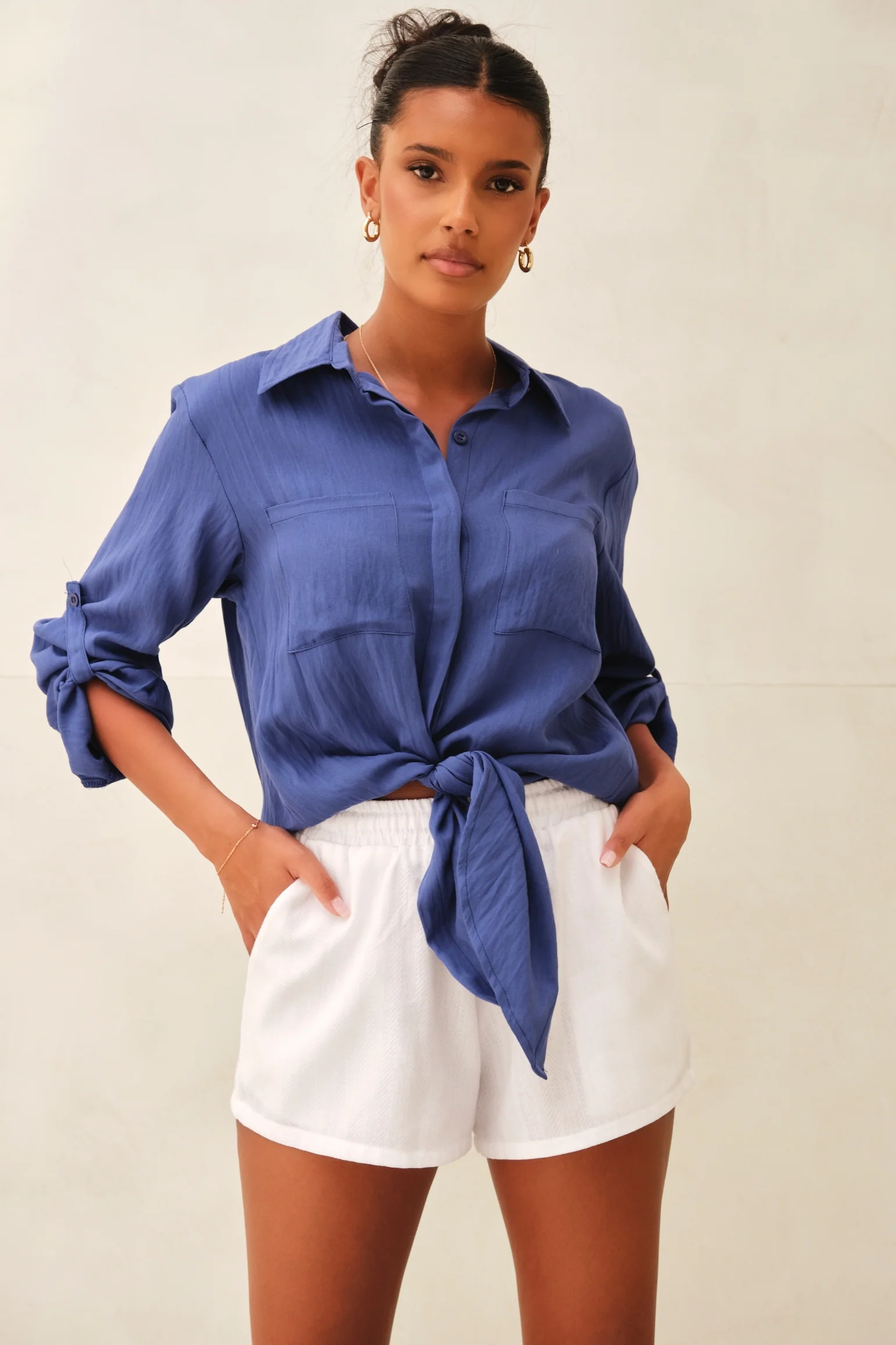 Azure Oversized Shirt Blue - Mc Mu