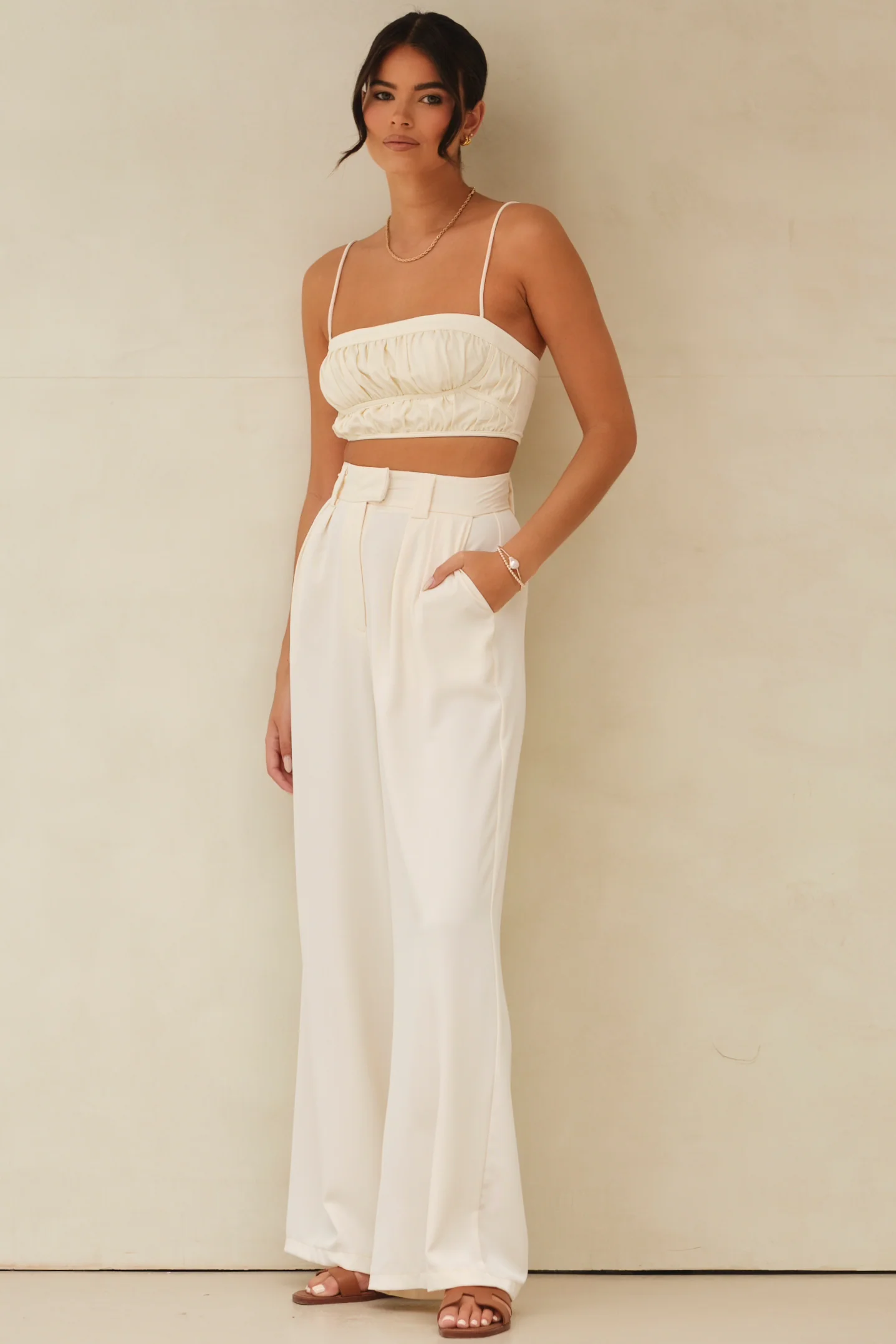 Penelope Top & Pants Co-ord White - Mc Mu