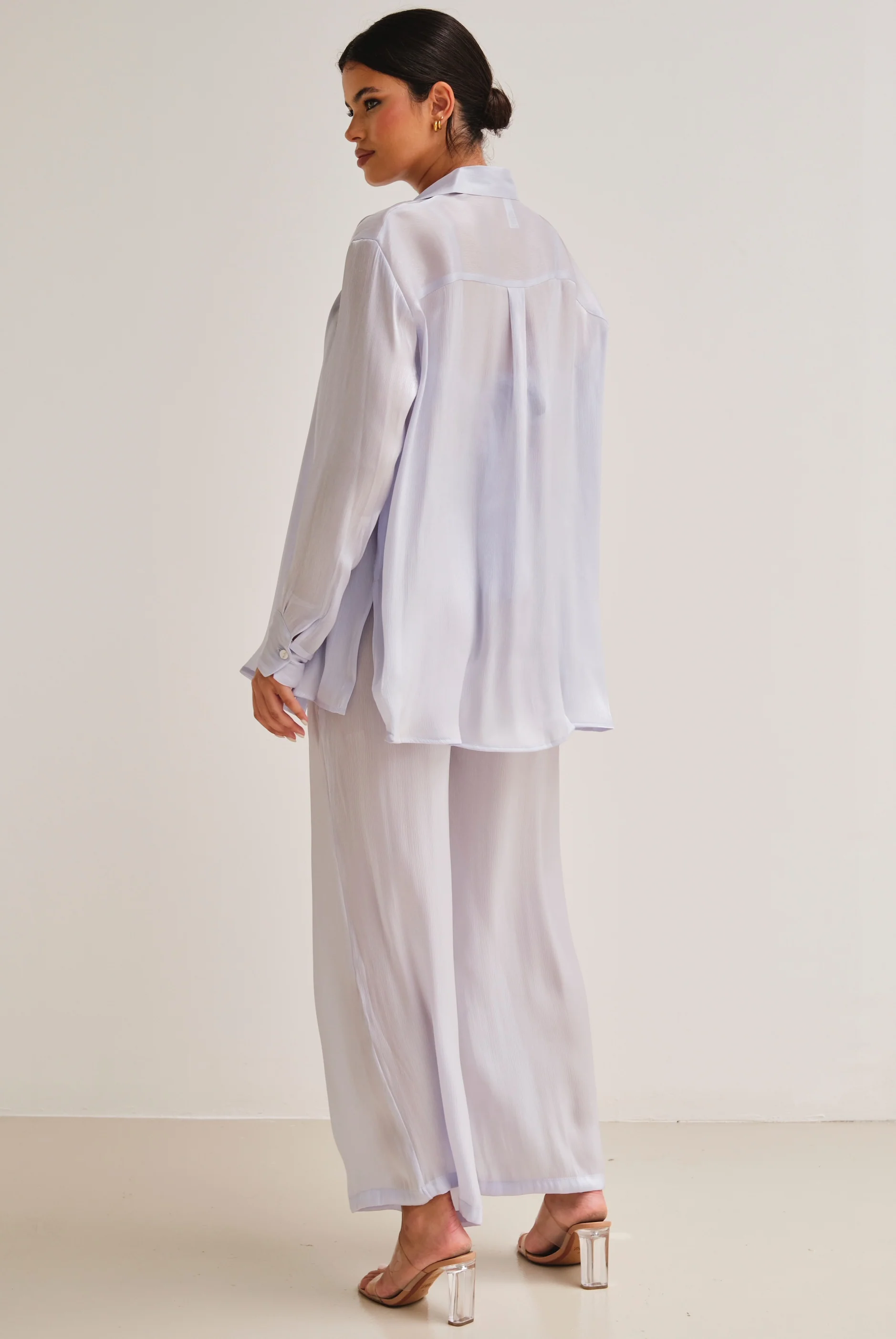 Zura Shimmer Shirt Lilac - Mc Mu