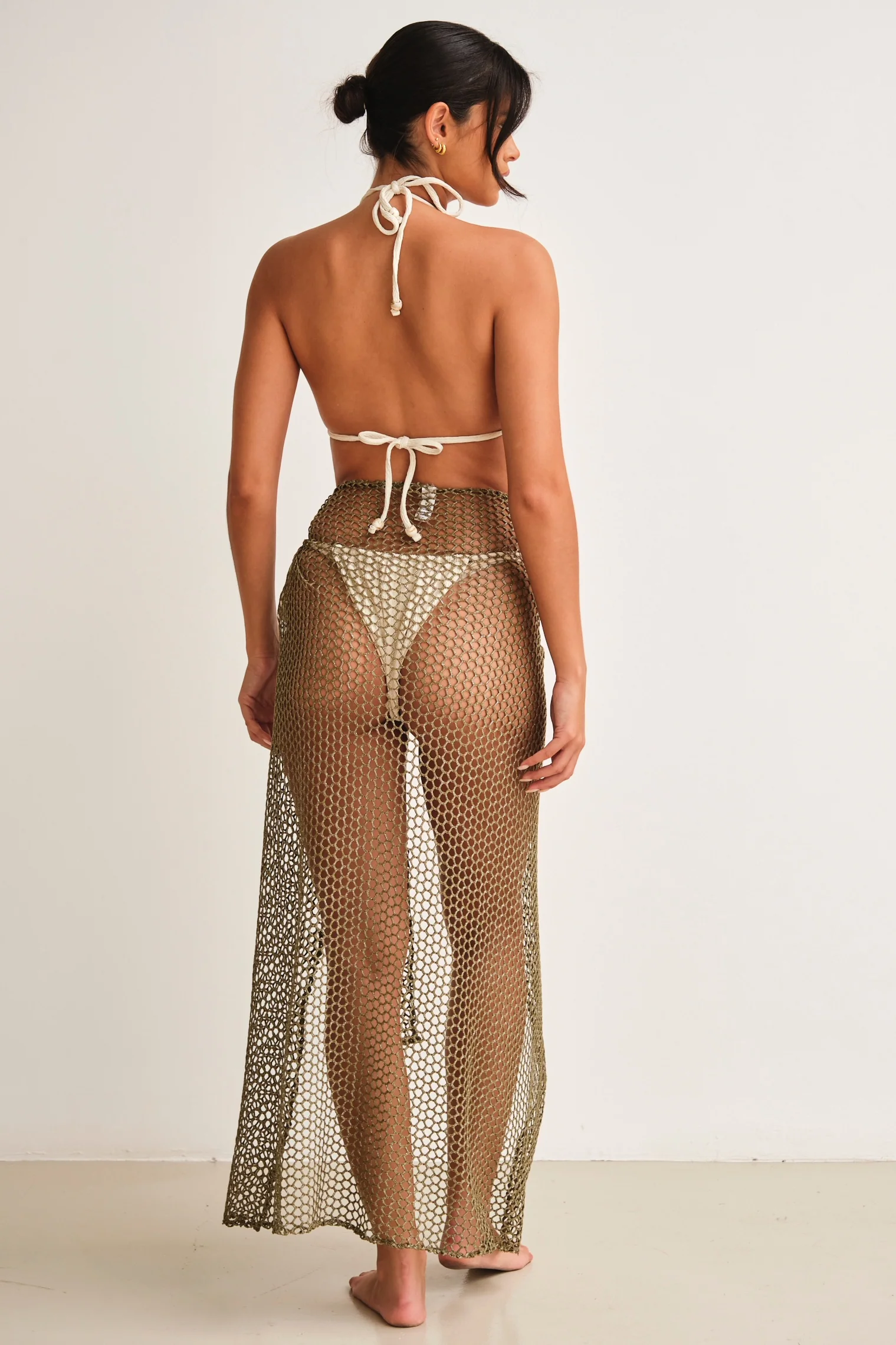 SIERRA  MESH MAXI SARONG KHAKI - Mc Mu