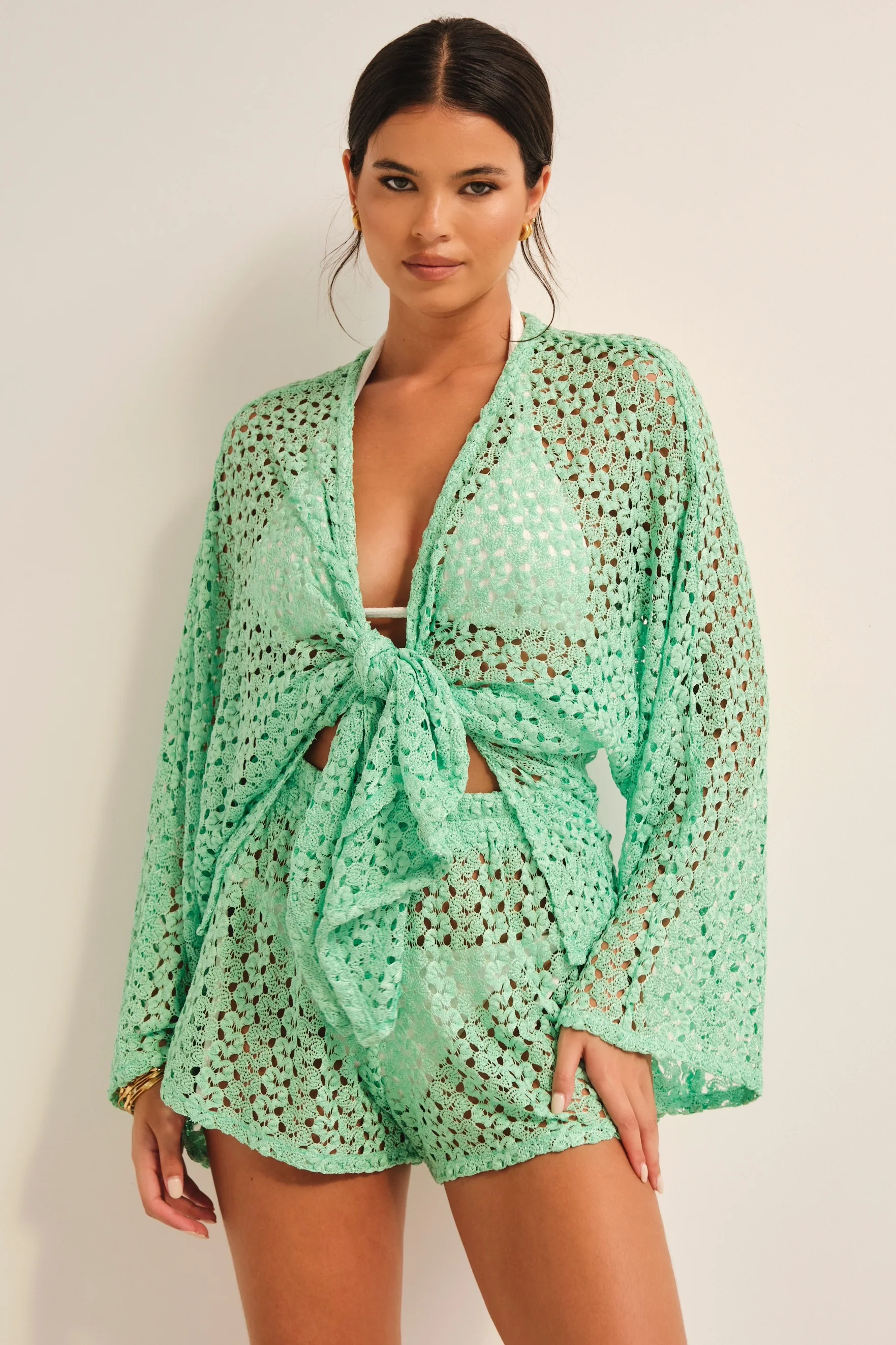 Palma Shorts Knitted Green - Mc Mu