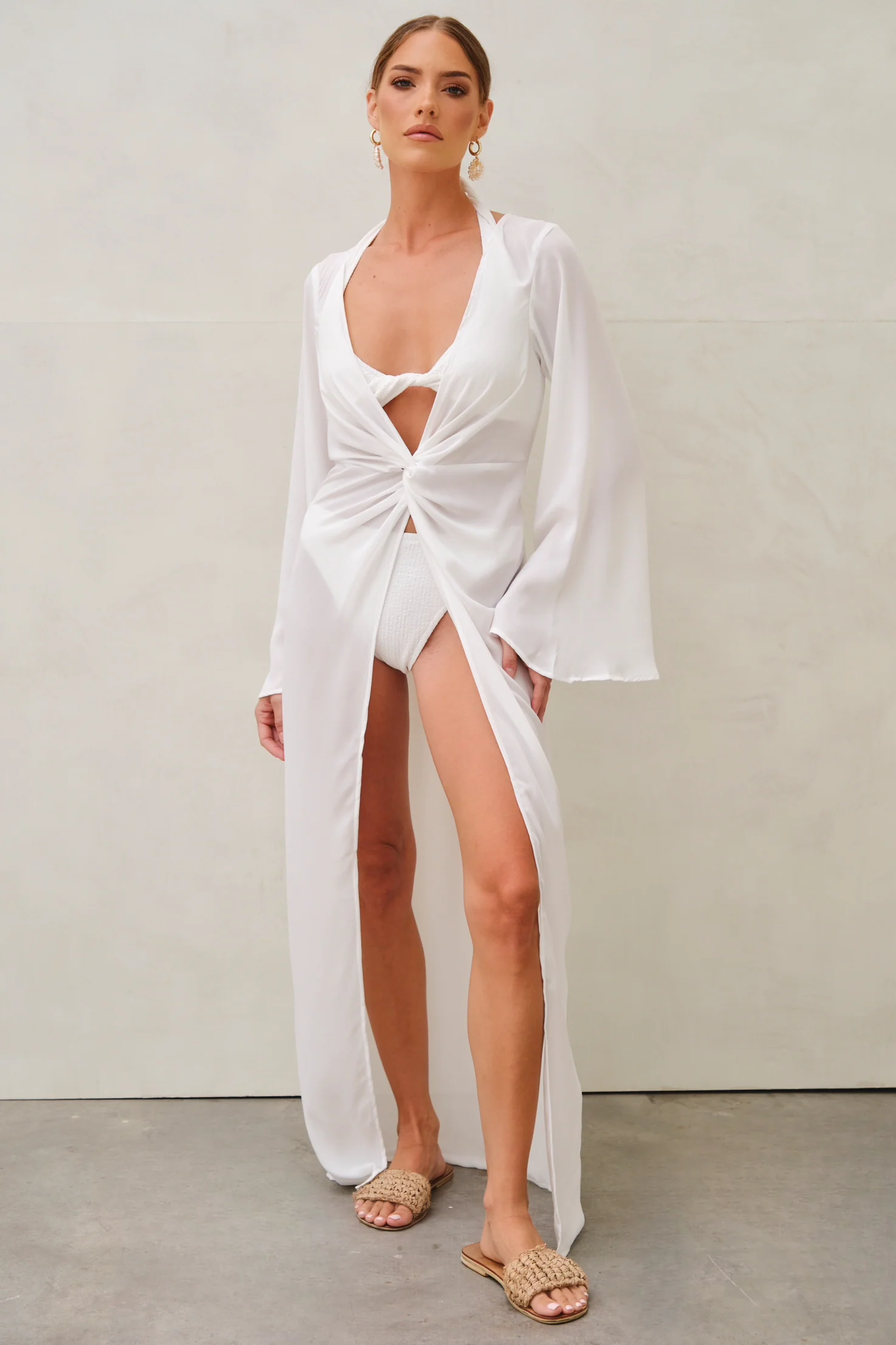 Kia Maxi Kaftan White - Mc Mu