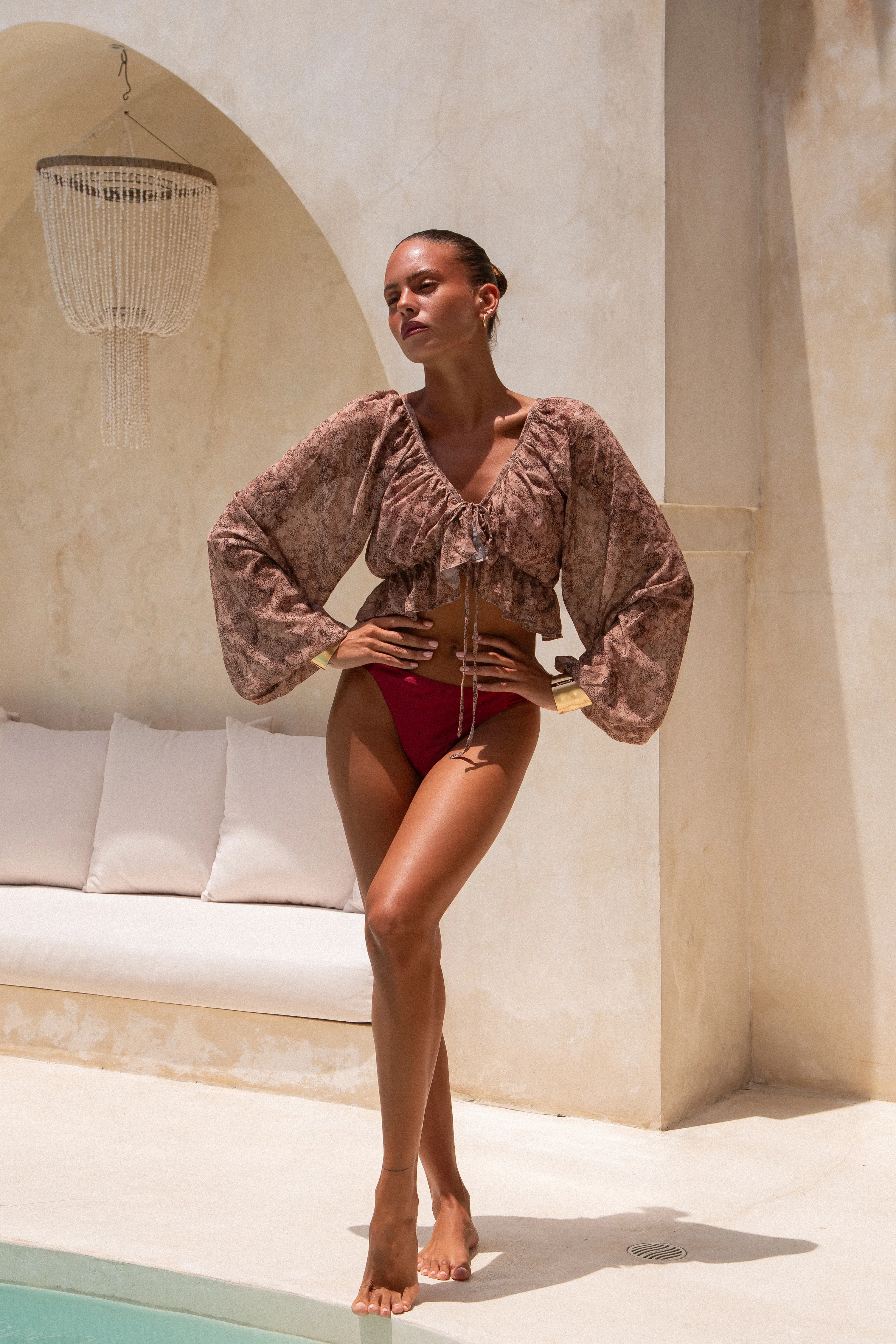 Valeria Ruffle Top Animal Print - Mc Mu