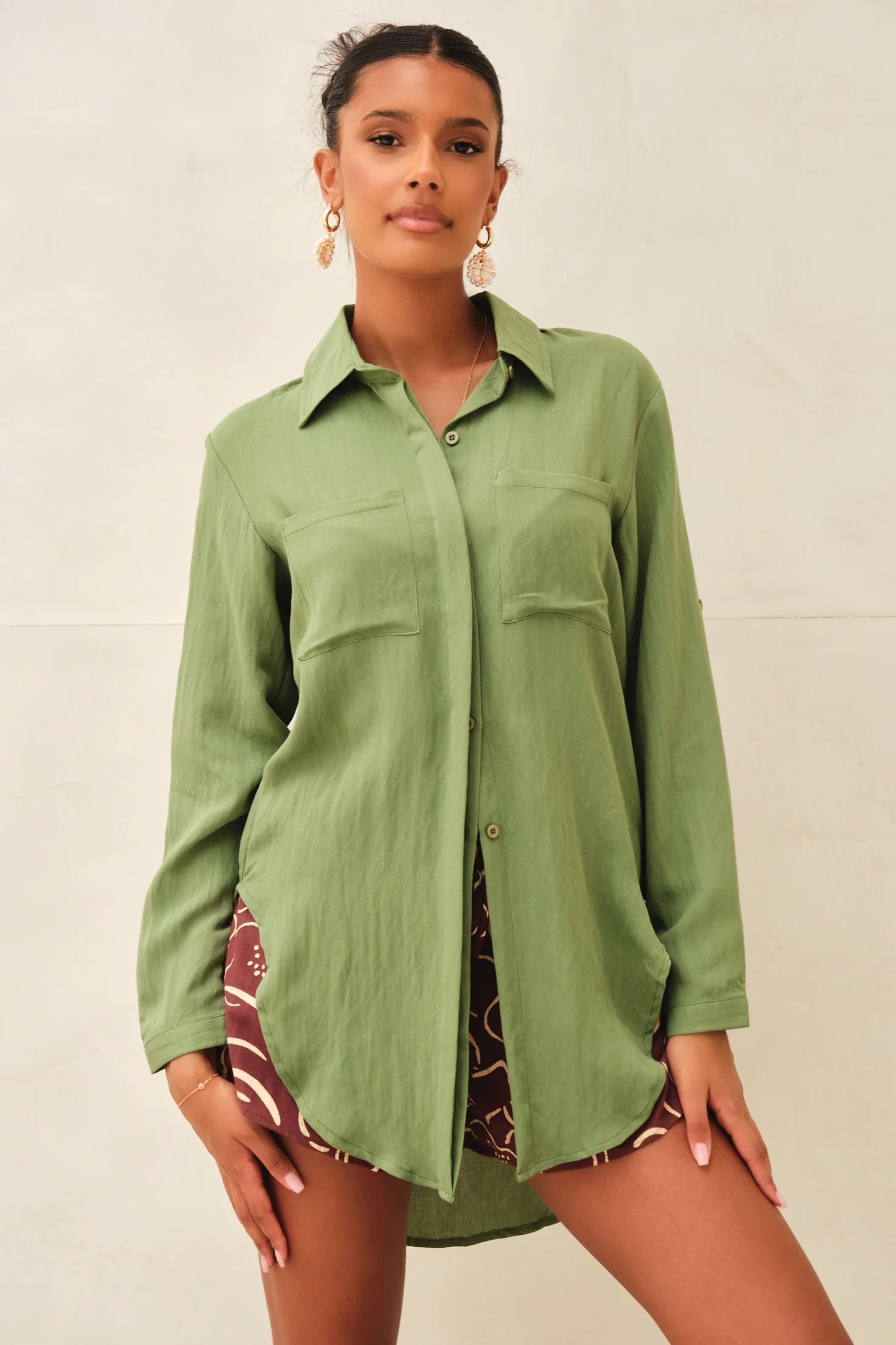 Azure Oversized Shirt Olive - Mc Mu