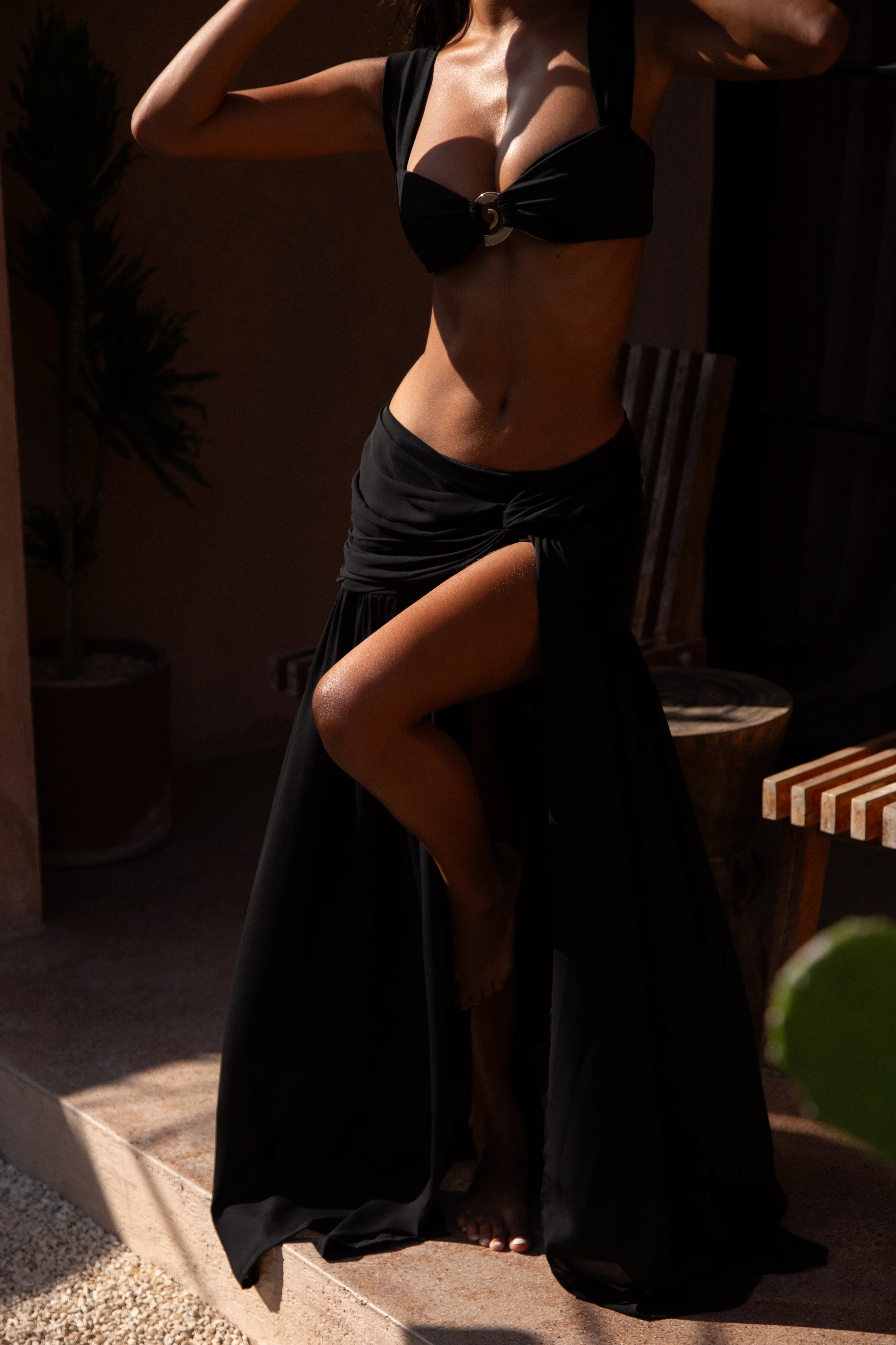 Zenia Maxi Skirt Black - Mc Mu