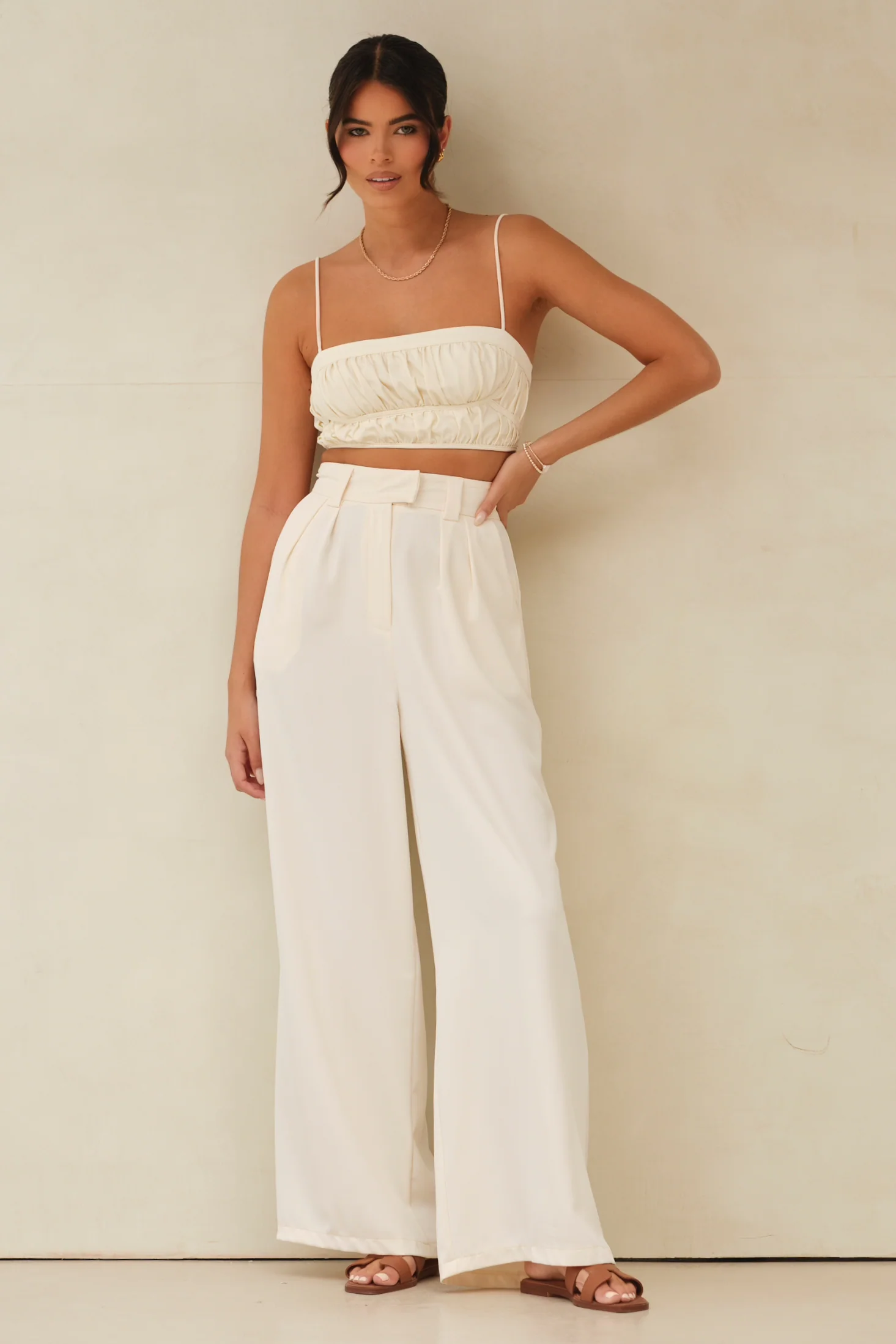 Penelope Top & Pants Co-ord White - Mc Mu
