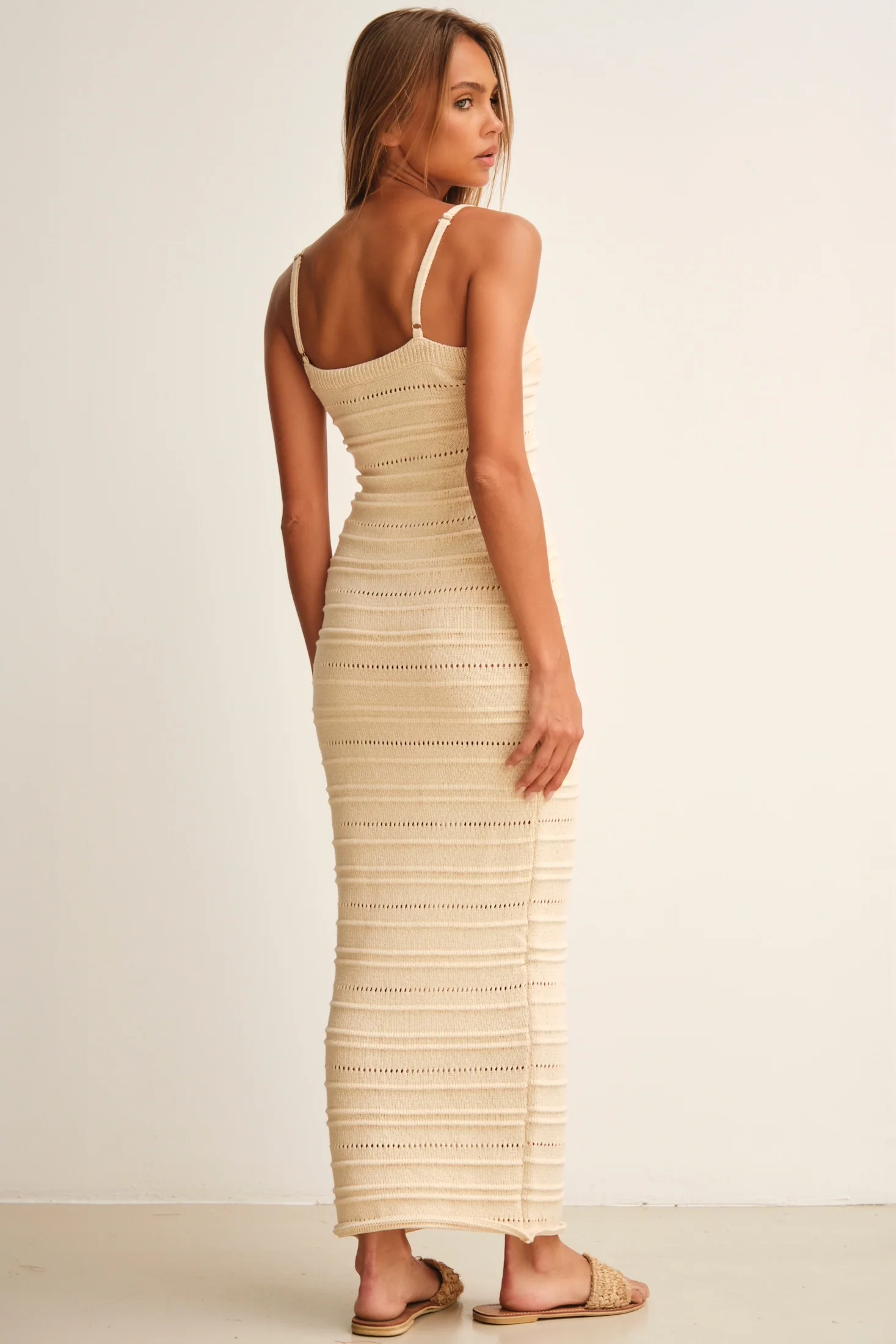 MIKA KNITTED MIDI DRESS OAT - Mc Mu