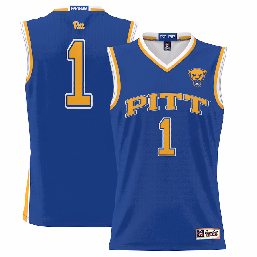 Youth GameDay Greats #1 Royal Pitt Panthers Lightweight Basketball Jersey - Mc Mu