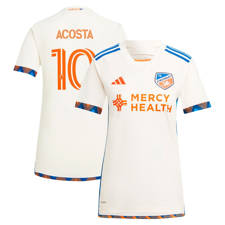 Women's FC Cincinnati Luciano Acosta adidas White 2024 The Canvas Kit Replica Player Jersey - Mc Mu